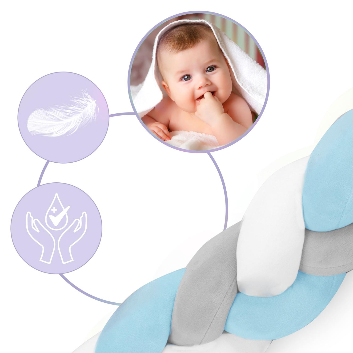 Ricokidsi 3m võrevoodikate - sinakashall - Image 5