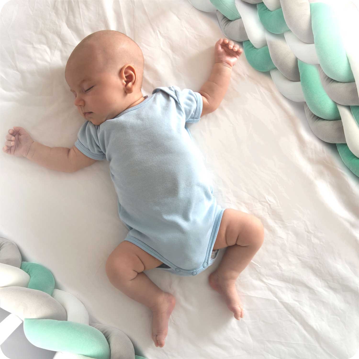 Ricokidsi 2m võrevoodikate - mündihall - Image 5