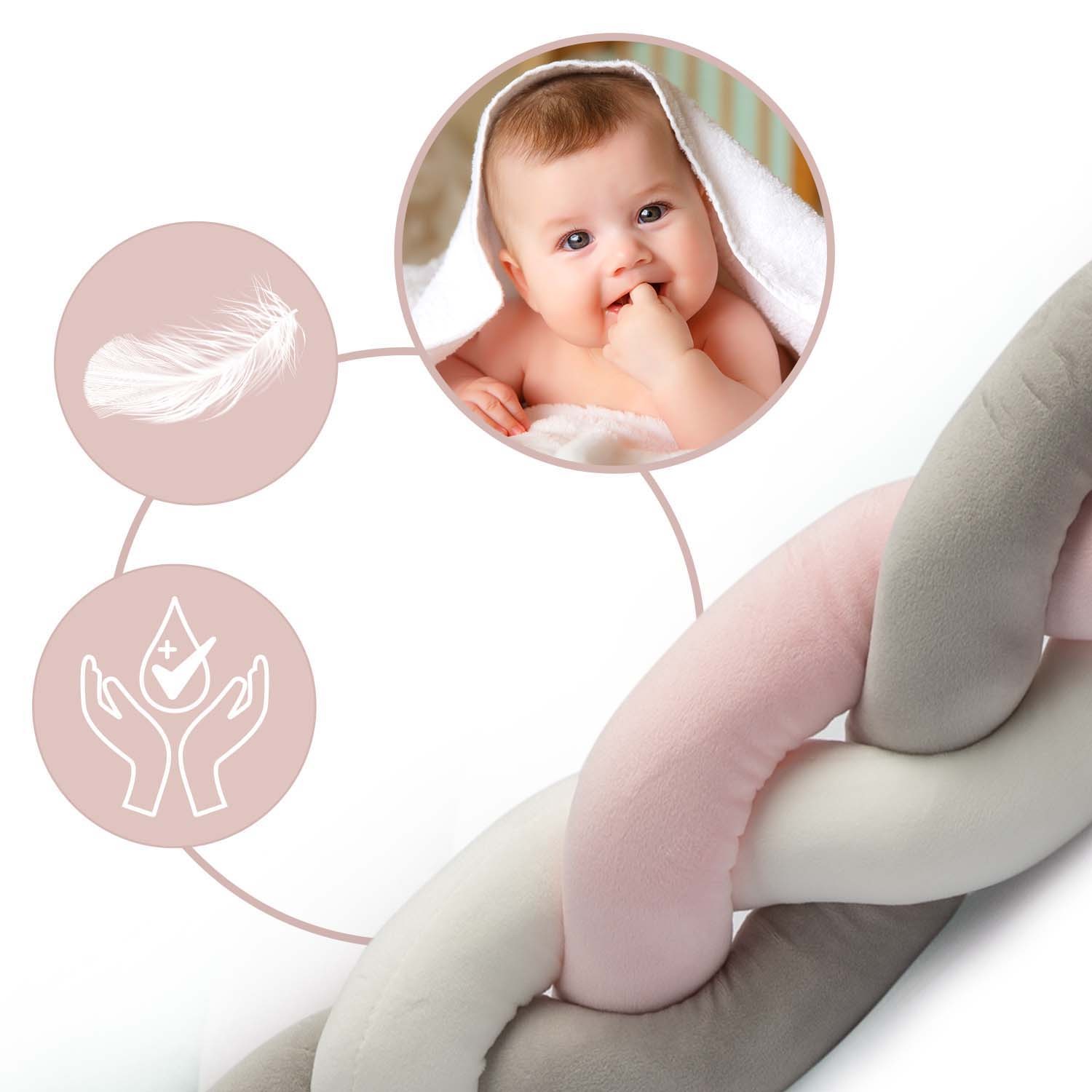 Ricokidsi 2m võrevoodikate - roosa ja hall - Image 3