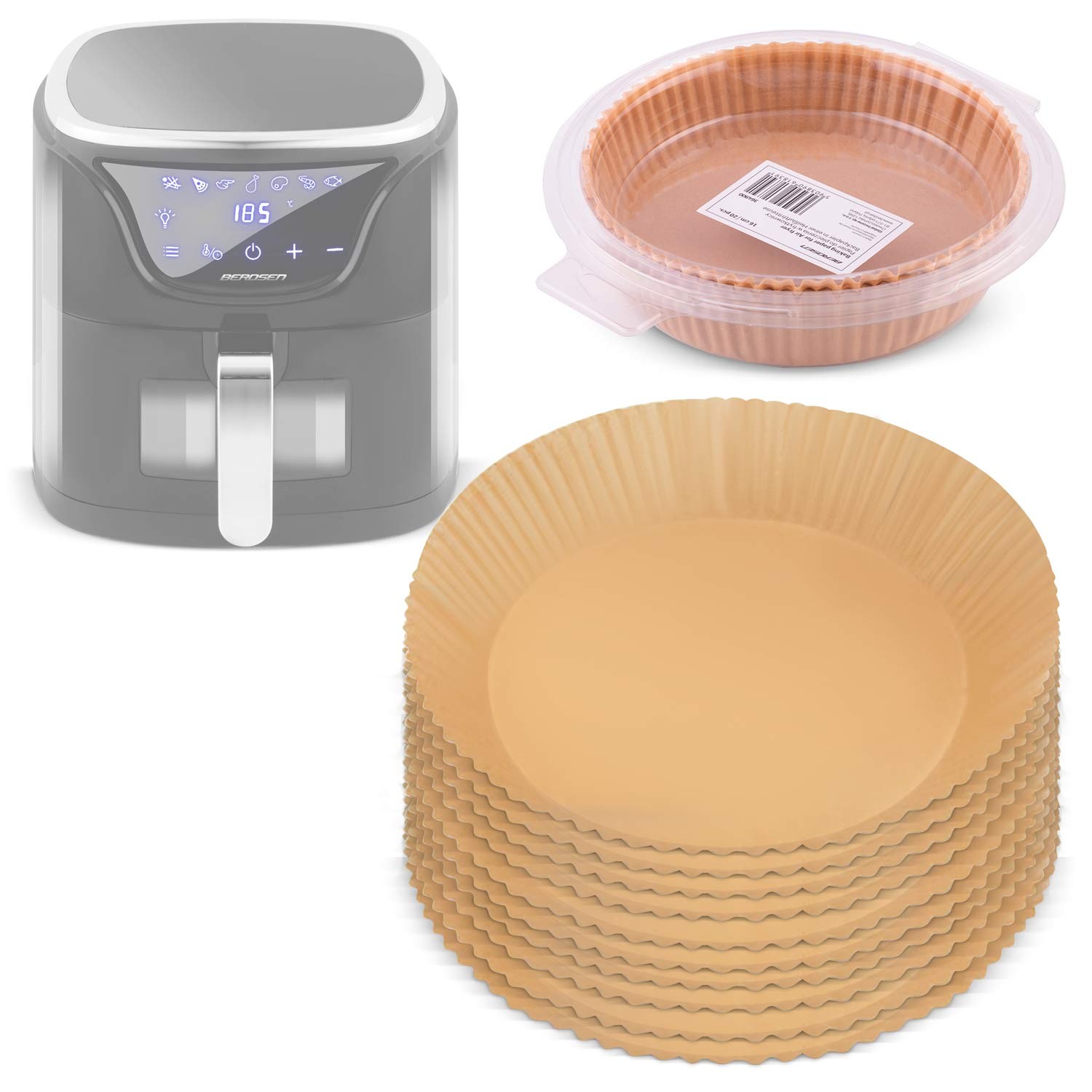 Fritüüri küpsetuspaber 20 cm Berdsen - 80 tk - Image 5