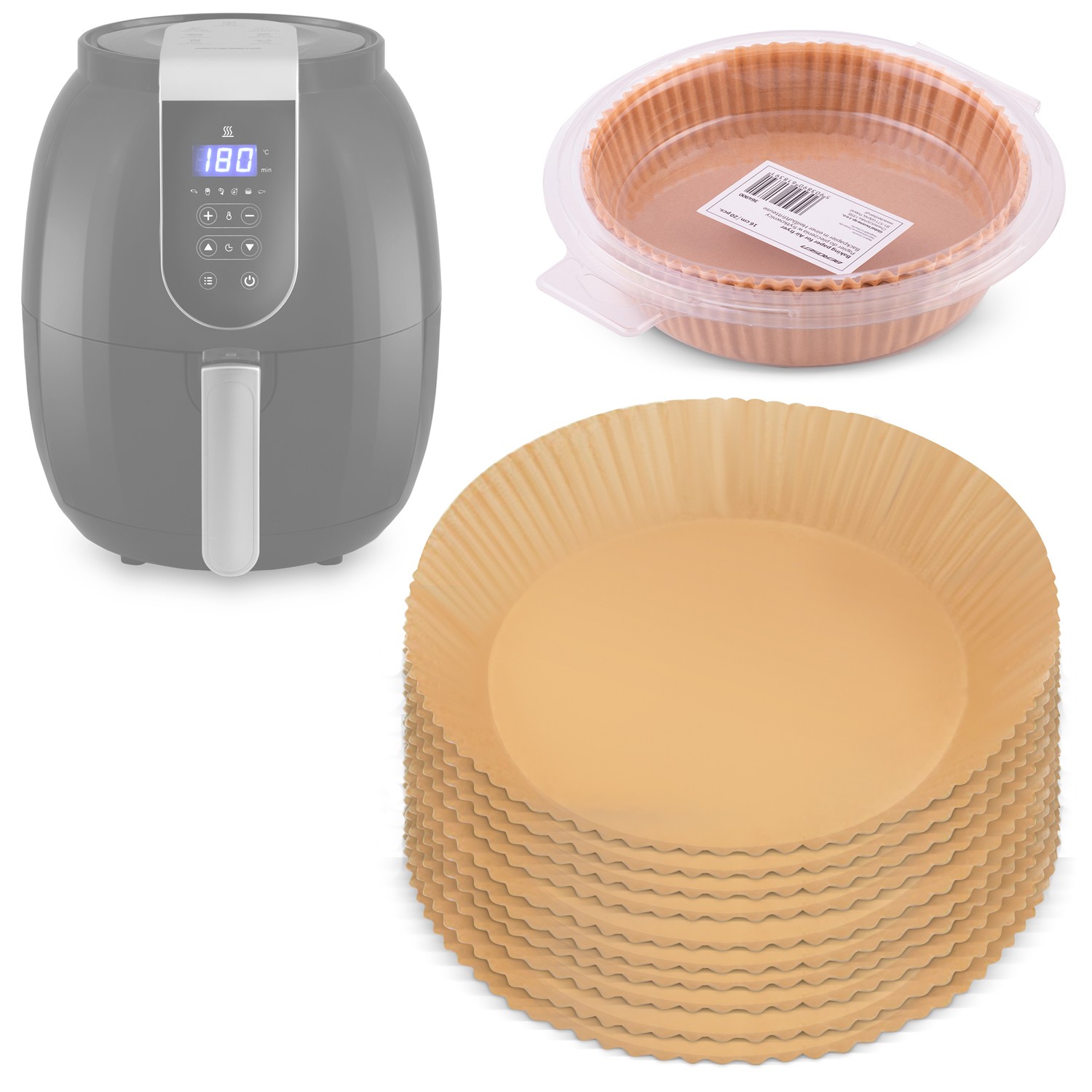 Fritüüri küpsetuspaber 16 cm Berdsen - 20 tk - Image 3