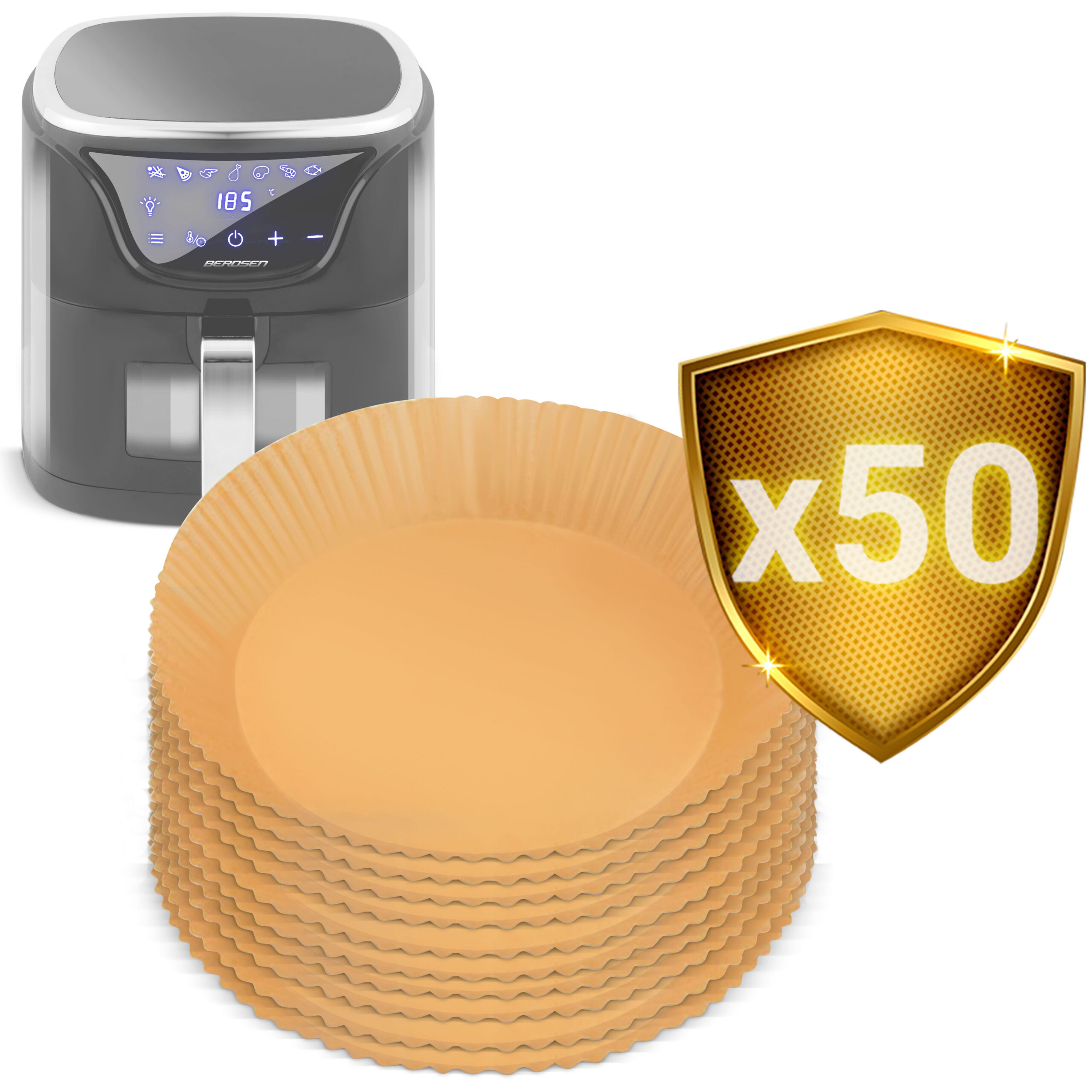 Fritüüri küpsetuspaber 20 cm Berdsen - 50 tk - Image 2