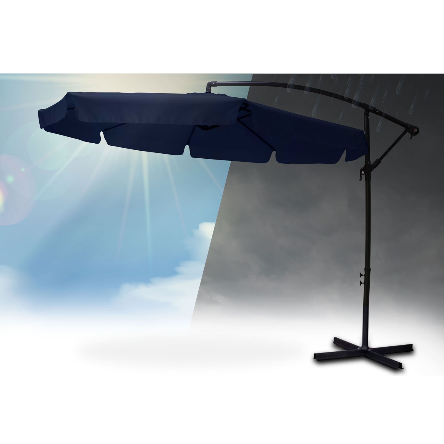 Kokkupandav aiavari, 6 osa, tumesinine, 350 cm - Image 4