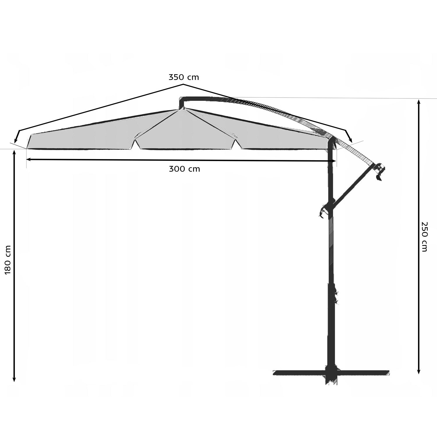 Kokkupandav aiavari, 6 osa, hall, 350 cm - Image 9