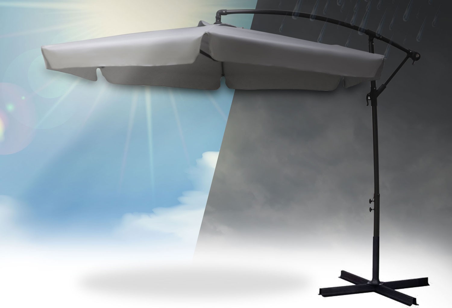 Kokkupandav aiavari, 6 osa, beež, 350 cm - Image 8