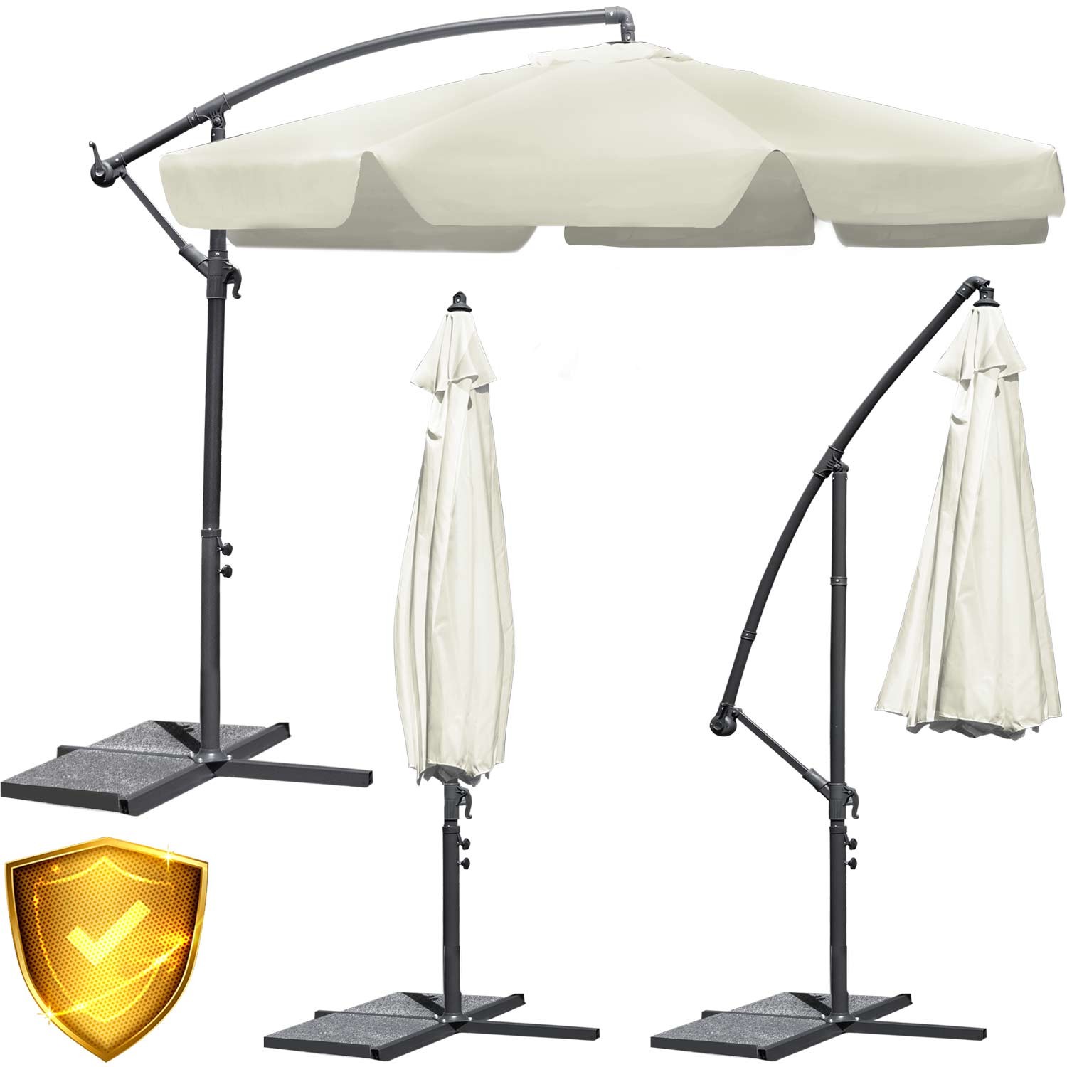 Kokkupandav aiavari, 6 osa, beež, 350 cm - Image 2