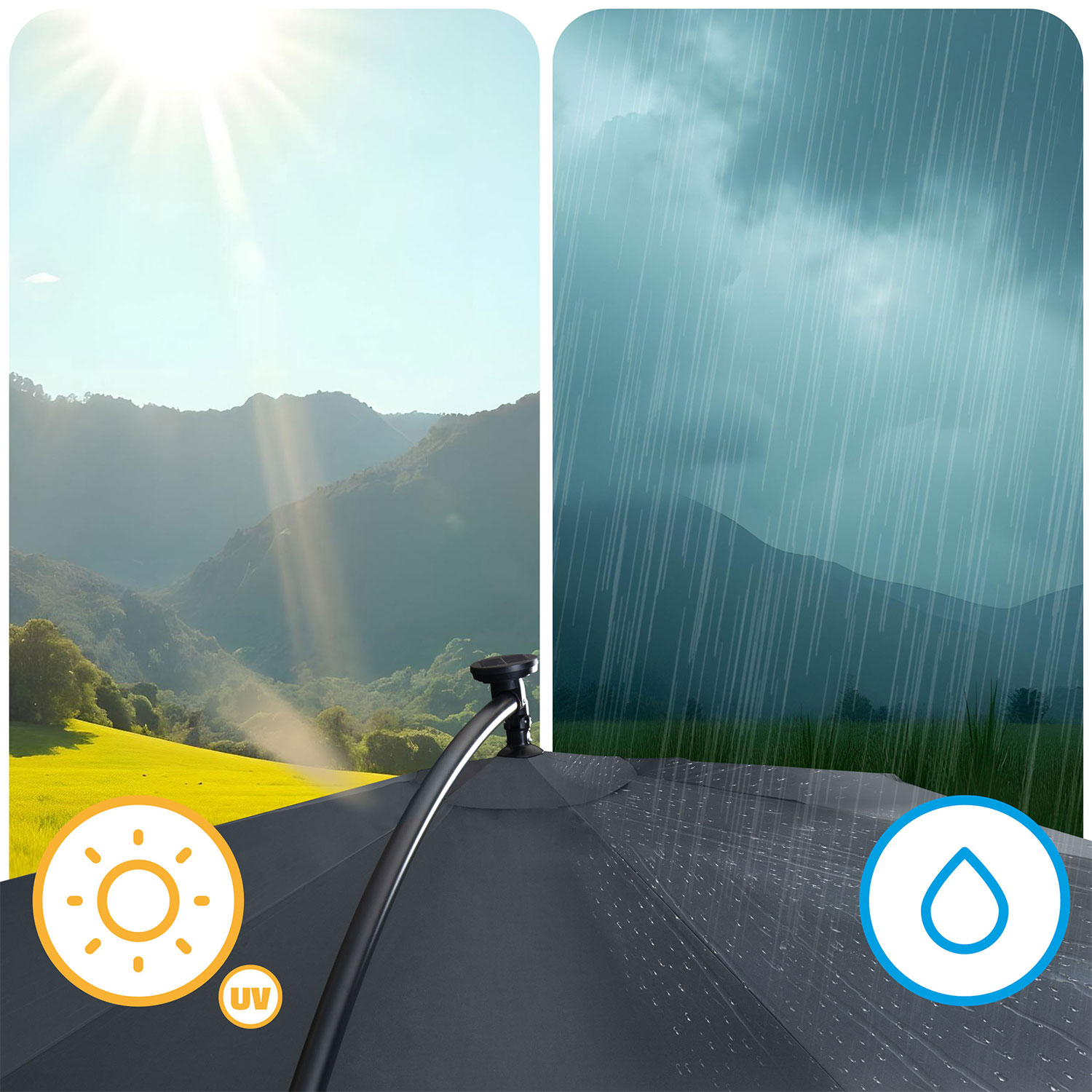 Kokkupandav aiavari, 6 osa, 350 cm, katte ja tuledega, Plonos PL-882 - Image 11