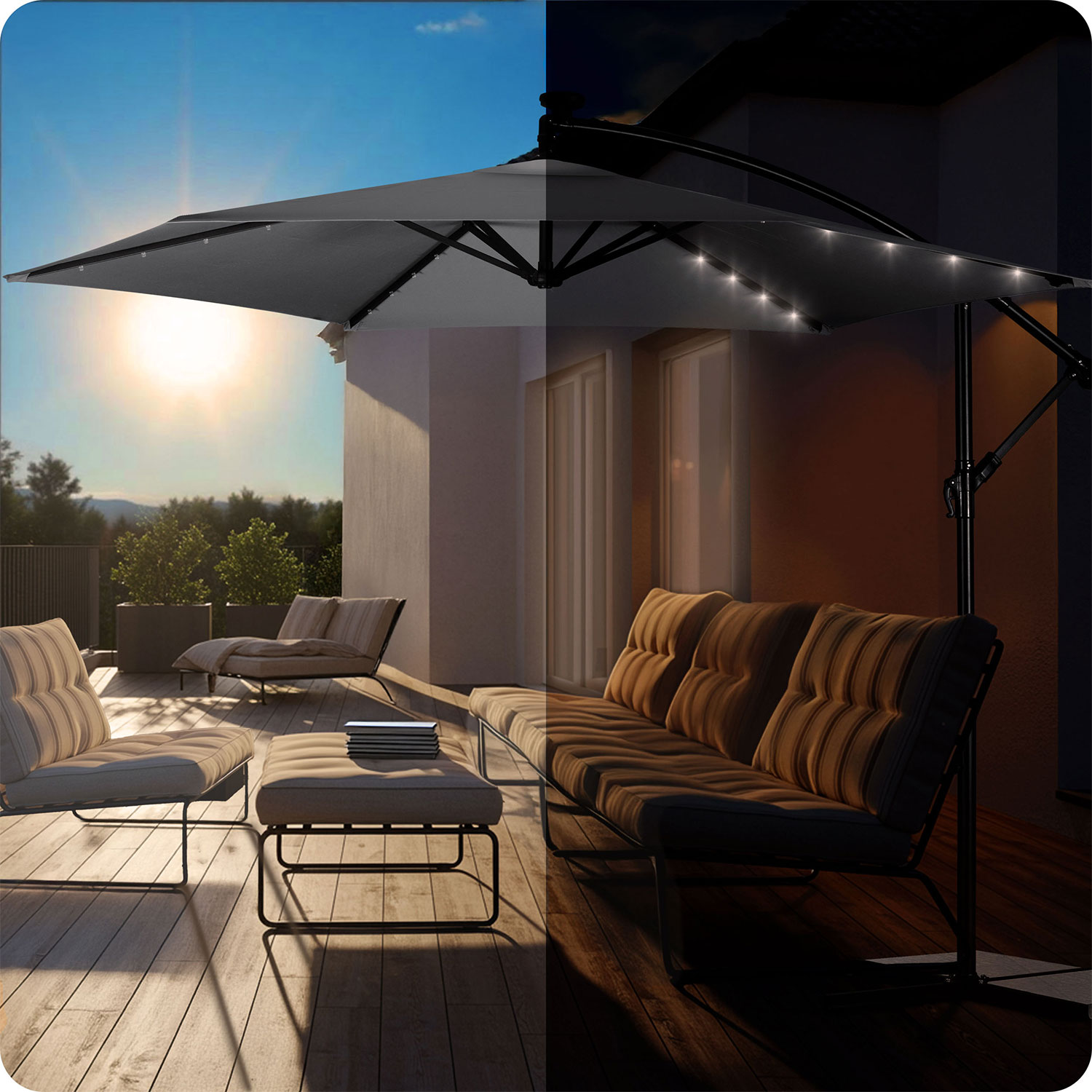 Kokkupandav aiavari, 6 osa, 350 cm, katte ja tuledega, Plonos PL-882 - Image 12