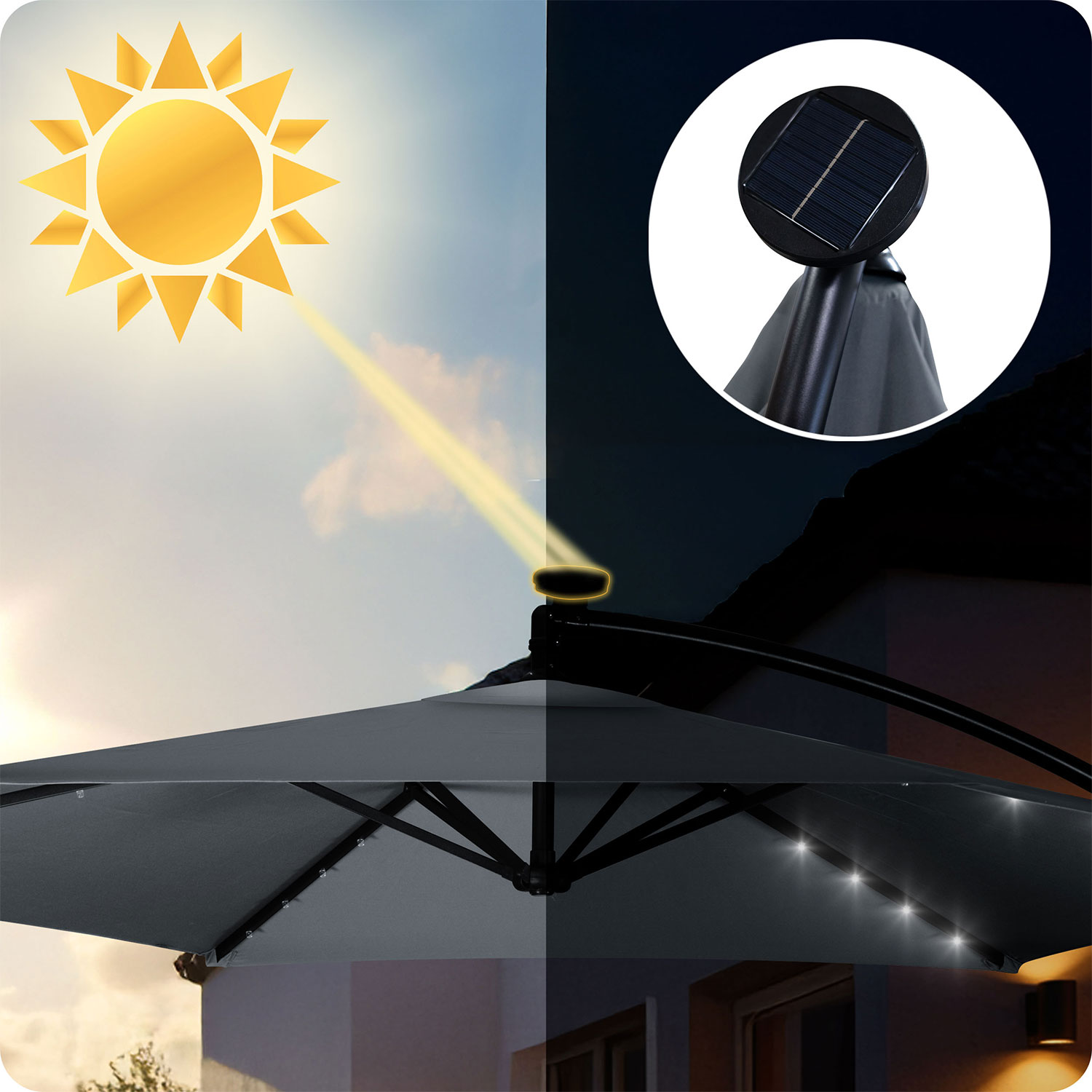 Kokkupandav aiavari, 6 osa, 350 cm, katte ja tuledega, Plonos PL-882 - Image 13