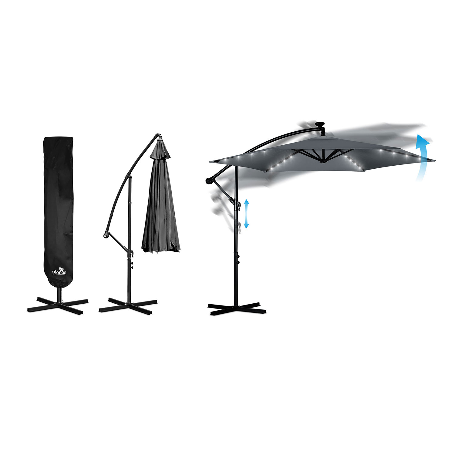 Kokkupandav aiavari, 6 osa, 350 cm, katte ja tuledega, Plonos PL-882 - Image 8