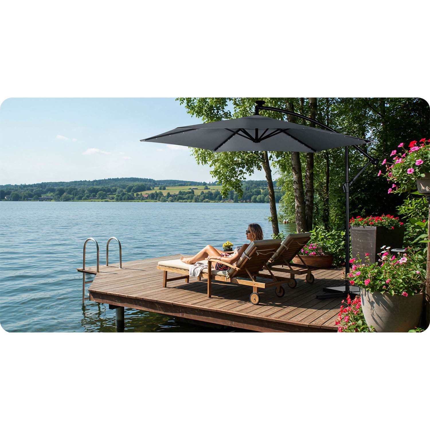 Kokkupandav aiavari, 6 osa, 350 cm, katte ja tuledega, Plonos PL-882 - Image 16