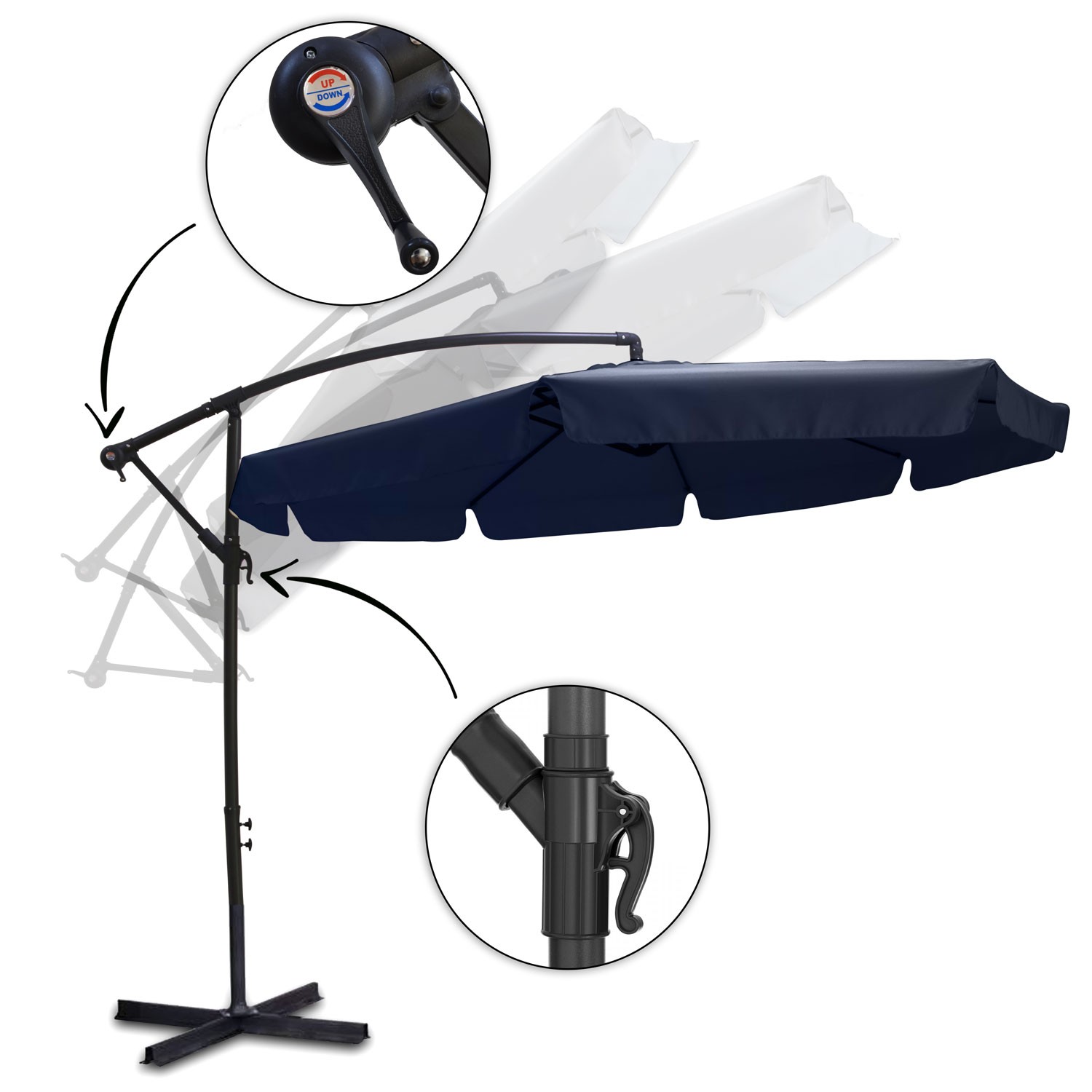 Kokkupandav aiavari, 8 osa, tumesinine, 350 cm - Image 9