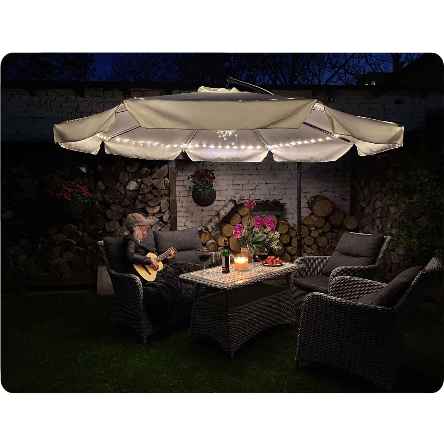 Kokkupandav aiavari, 8 osa, beež, 350 cm - Image 6