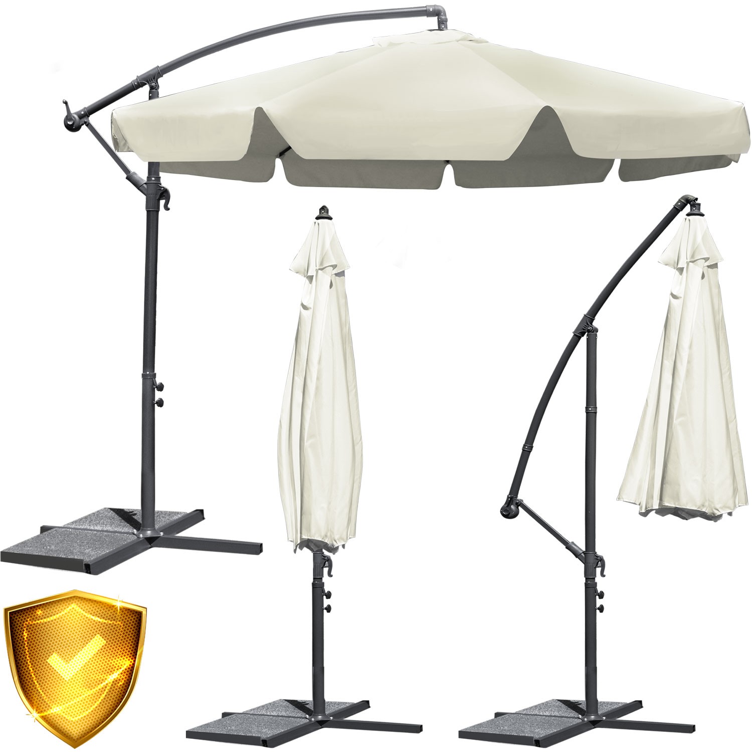 Kokkupandav aiavari, 8 osa, beež, 350 cm - Image 2