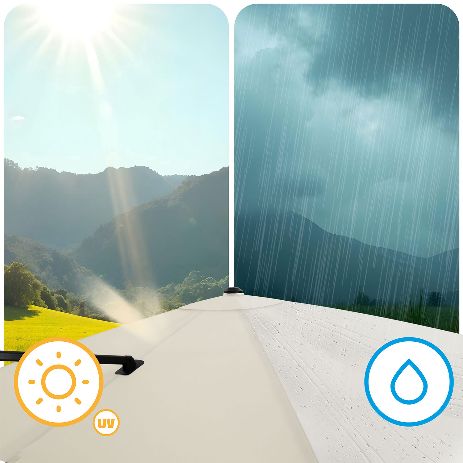 Kokkupandav aiavari, 8 osa, 420 cm, kattega, Plonos PL-883 - Image 6