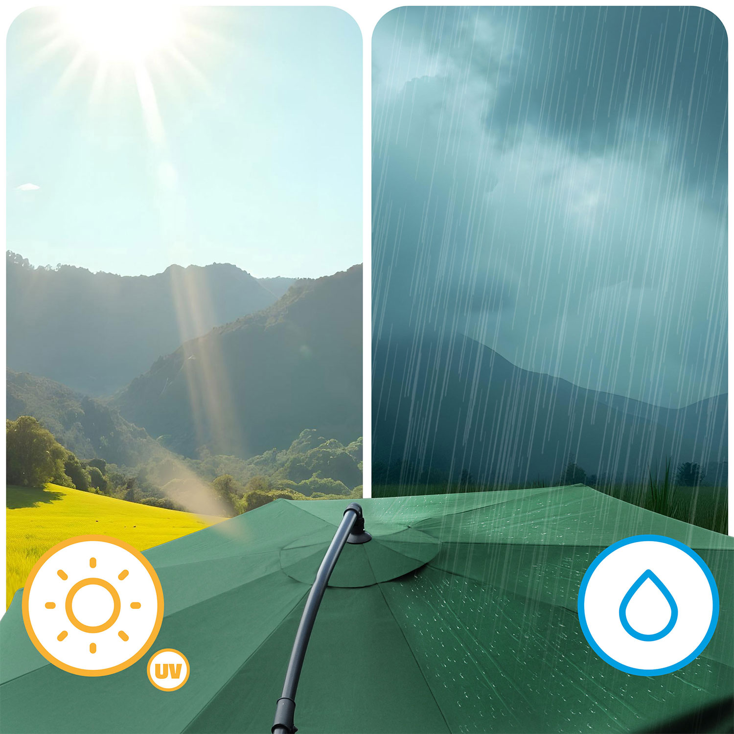 Kokkupandav aiavari, 8 osa, 350 cm, kattega, Plonos PL-881 - Image 7