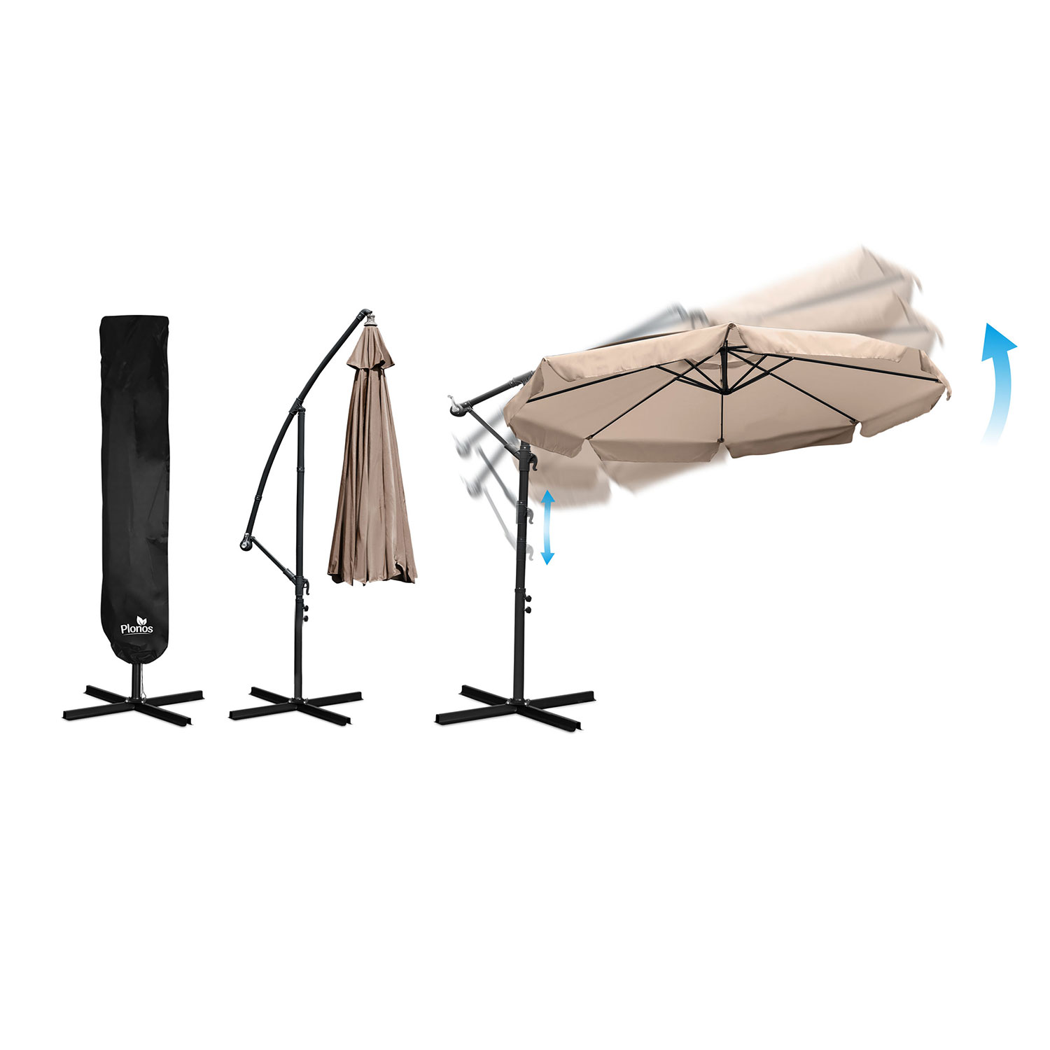 Kokkupandav aiavari, 8 osa, 350 cm, kattega, Plonos PL-881 - Image 6