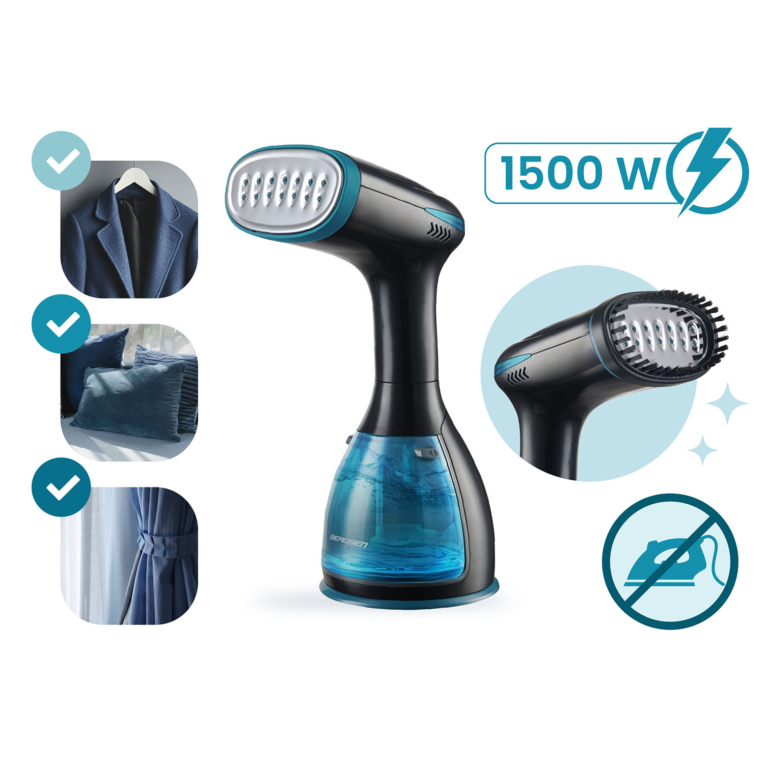 Berdsen BD-310 1500W rõivaste auruti - Image 4