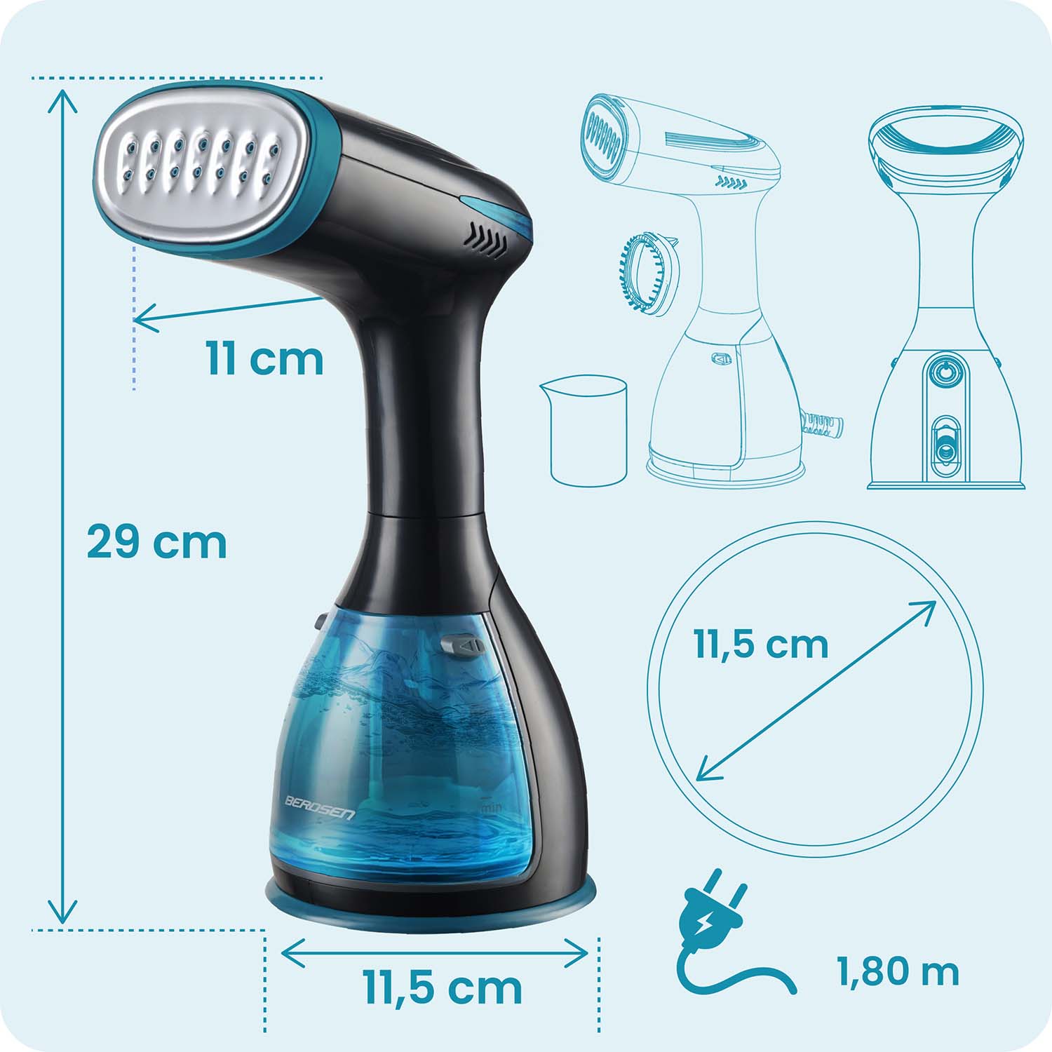 Berdsen BD-310 1500W rõivaste auruti - Image 10