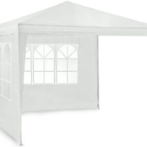 Aiapaviljon kahe seinaga, 3 x 3 m, valge, Plonos