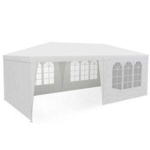 Aiapaviljon 6 seinaga, 3 x 6 m, valge, Plonos