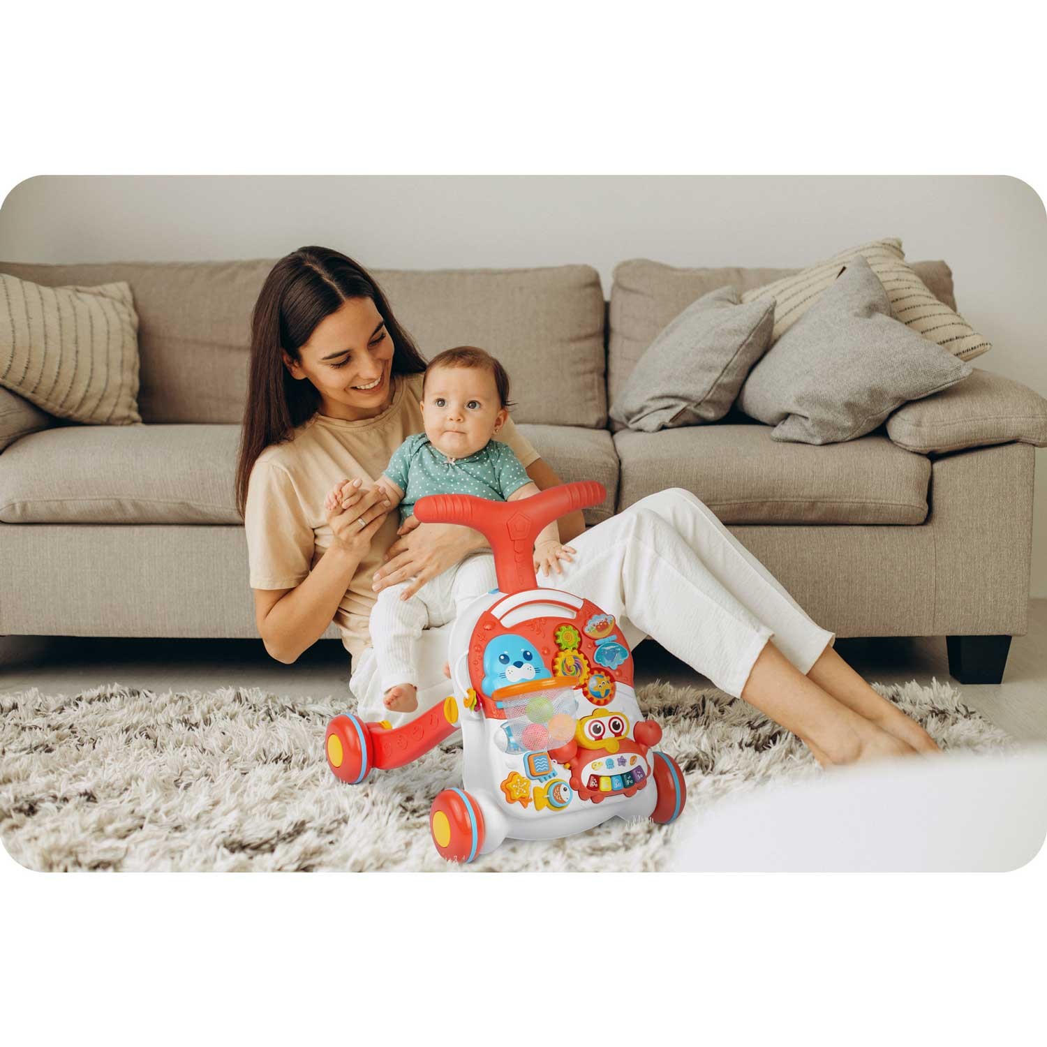 Lükkaja õppelaud 2in1 RK-810 valge ja punane - Image 8