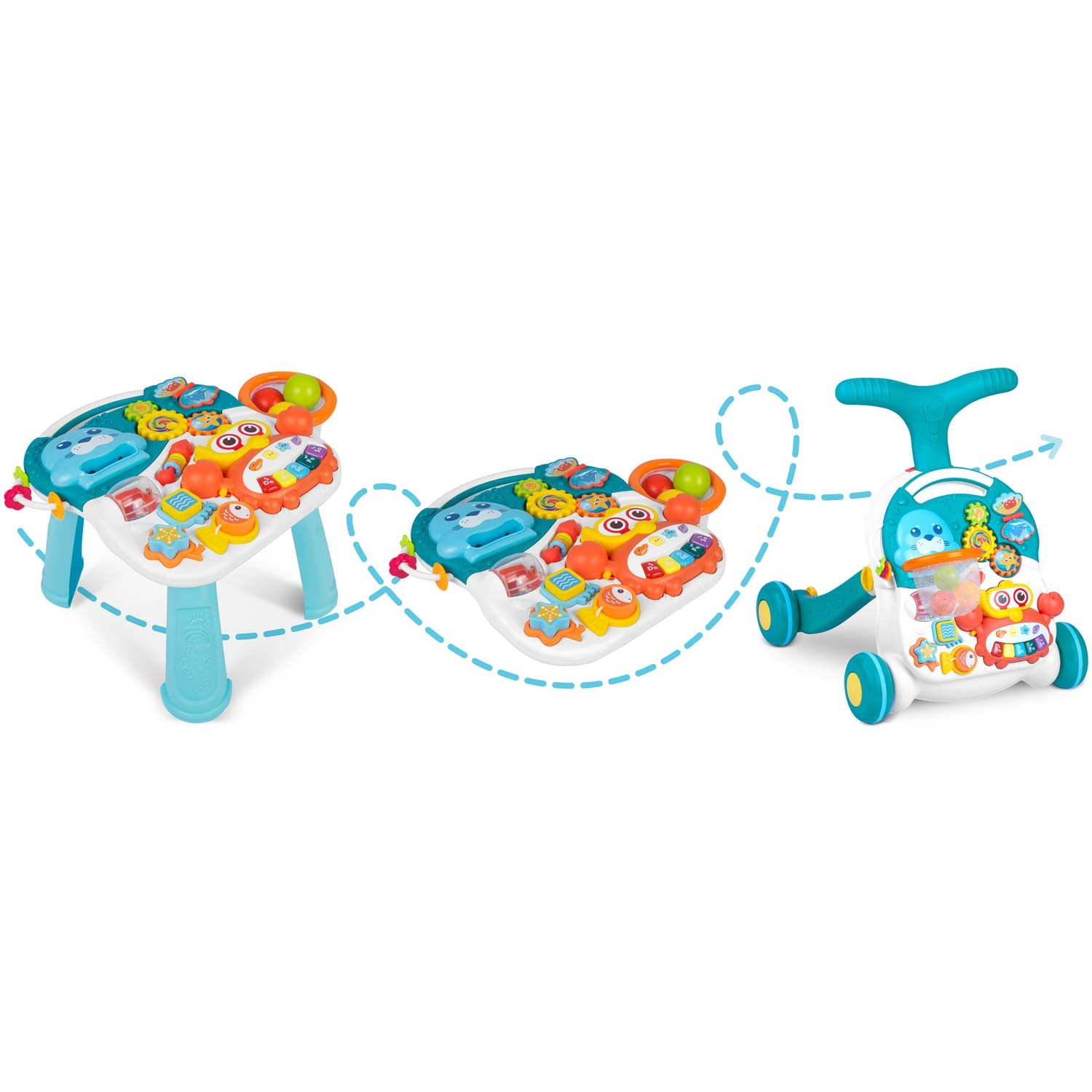 Lükkaja õppelaud 3in1 RK-810 valge ja sinine - Image 9