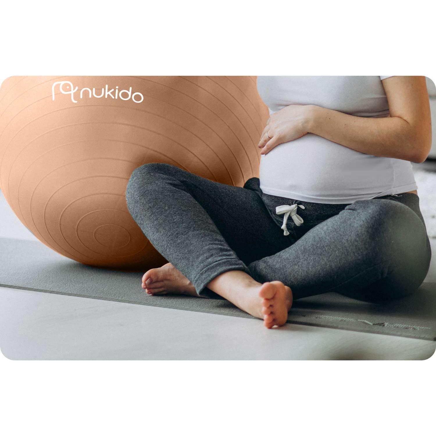 Rasedate aeroobikapall 65 cm NS-951 beež - Image 6