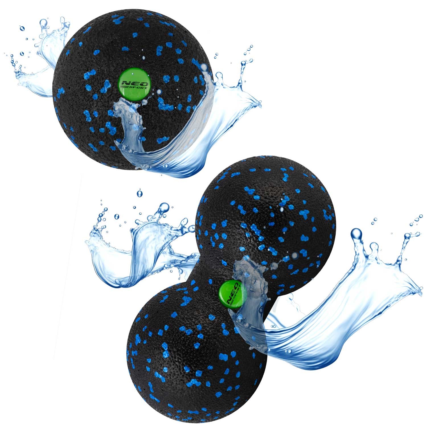 Pall + topeltmassaažipall - komplekt - NS-997 must ja sinine - Image 12
