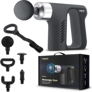 Kehamassaažipüstol 5 otsikuga NS-502 Neo-sport must