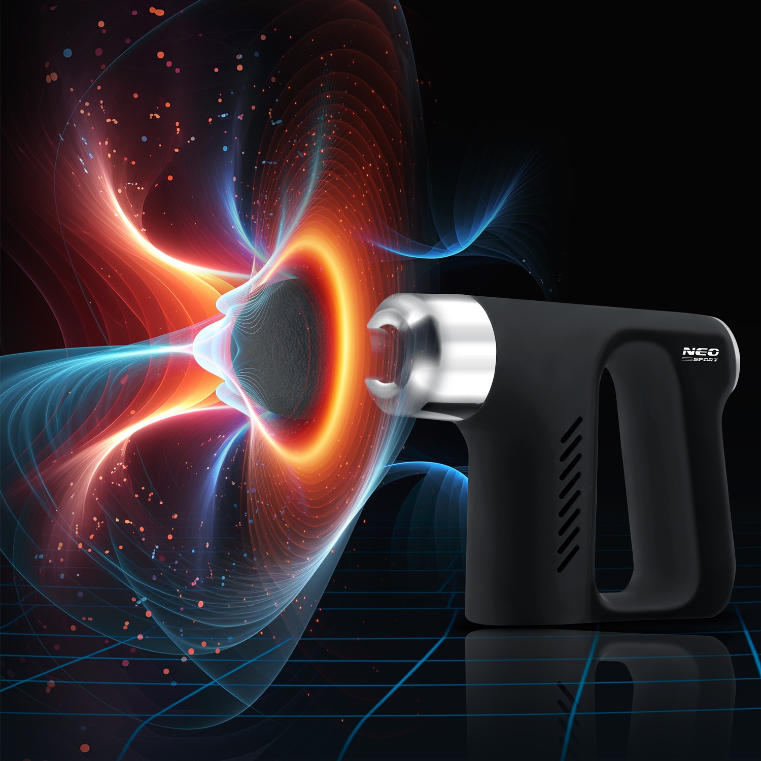 Kehamassaažipüstol 5 otsikuga NS-502 Neo-sport must - Image 12