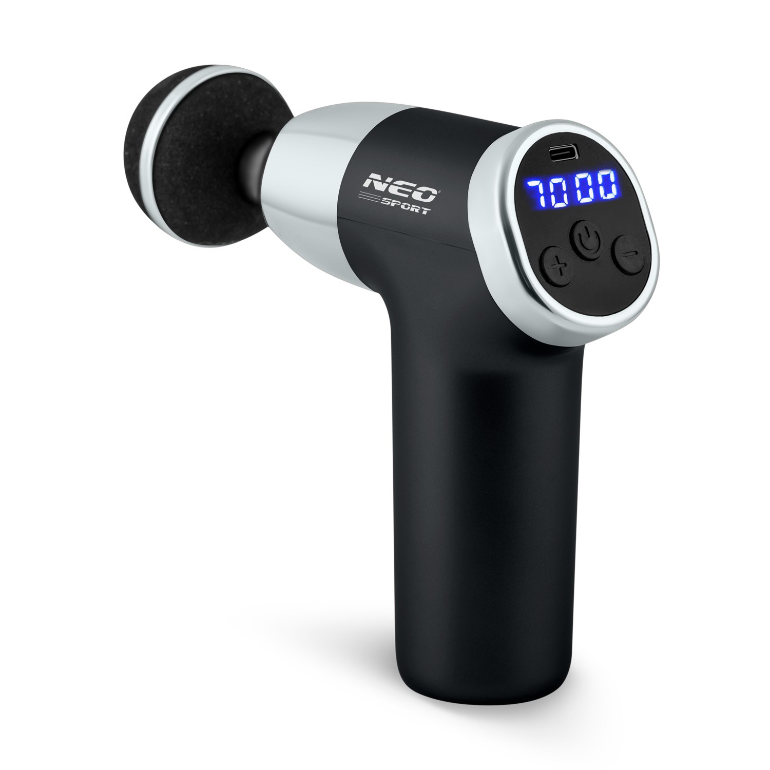 Kehamassaažipüstol 8 otsikuga NS-500 Neo-sport must - Image 2