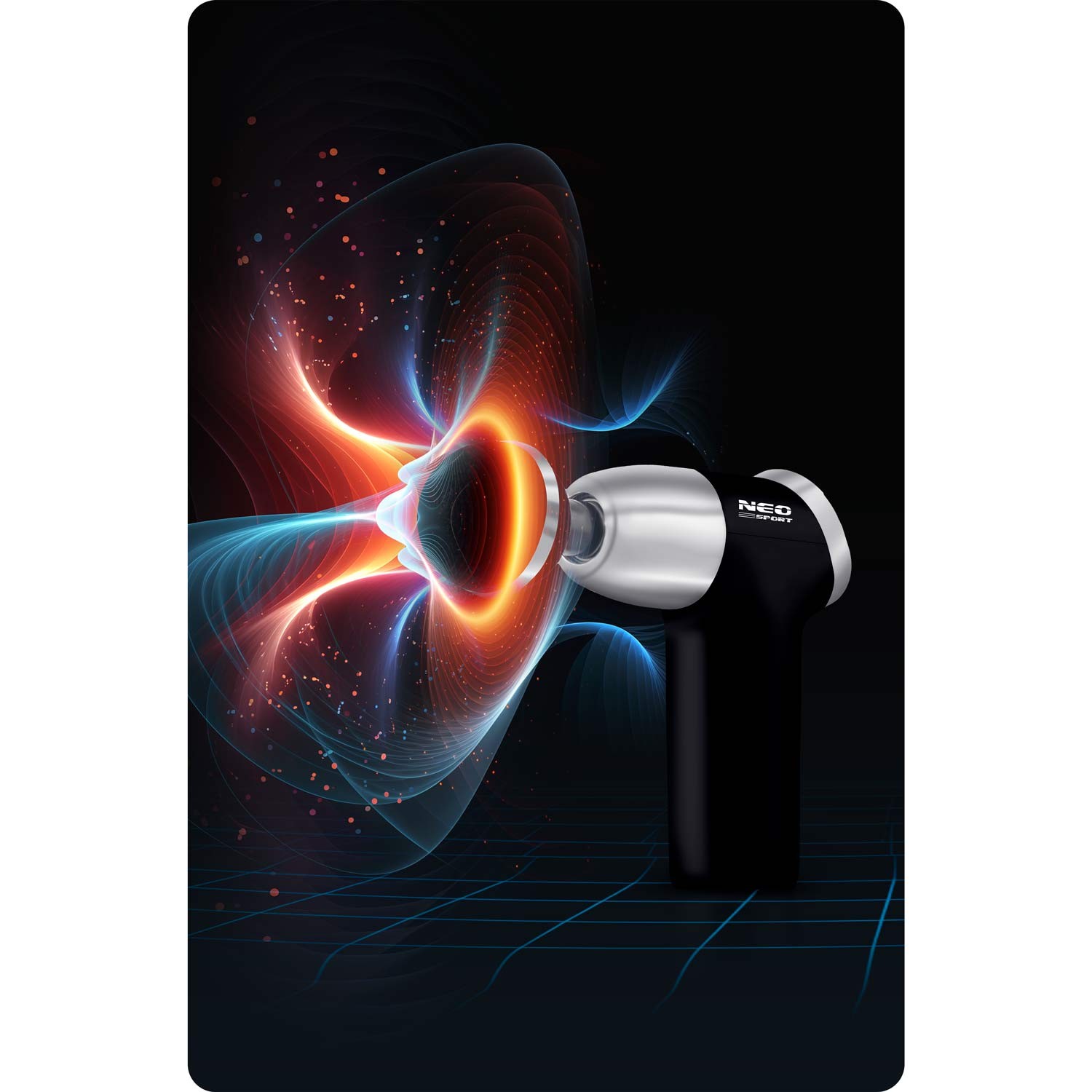 Kehamassaažipüstol 8 otsikuga NS-500 Neo-sport must - Image 12