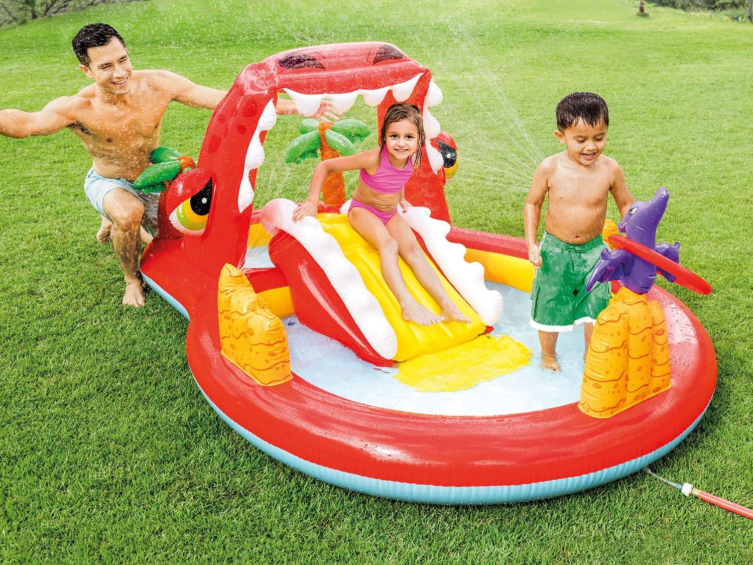 Täispuhutav mänguväljak dinosaurustega liumäega 259 x 165 x 107 cm INTEX 57160 - Image 2