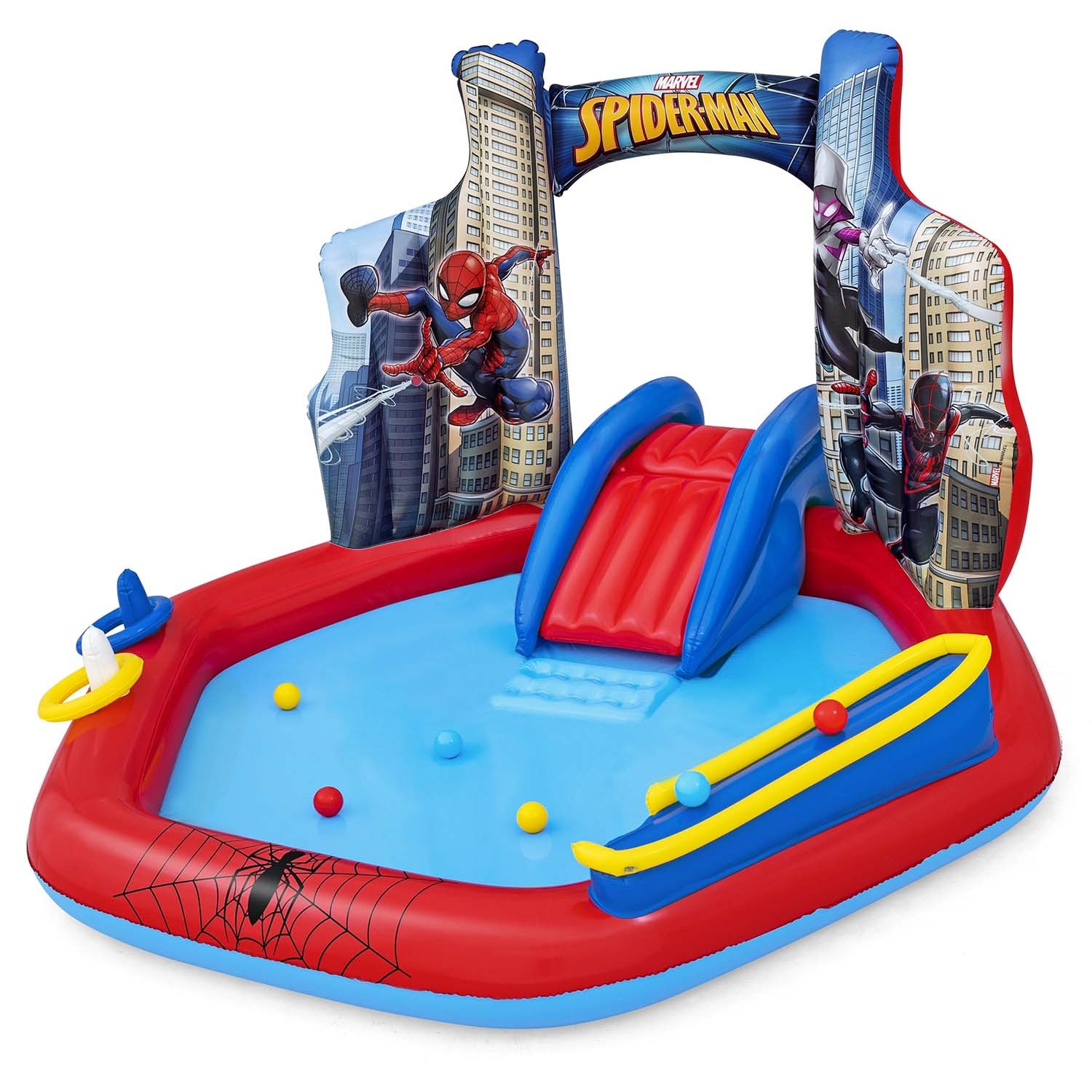 Ämblikmehe täispuhutav mänguväljak 211 x 206 x 127 cm Bestway 98793 - Image 3