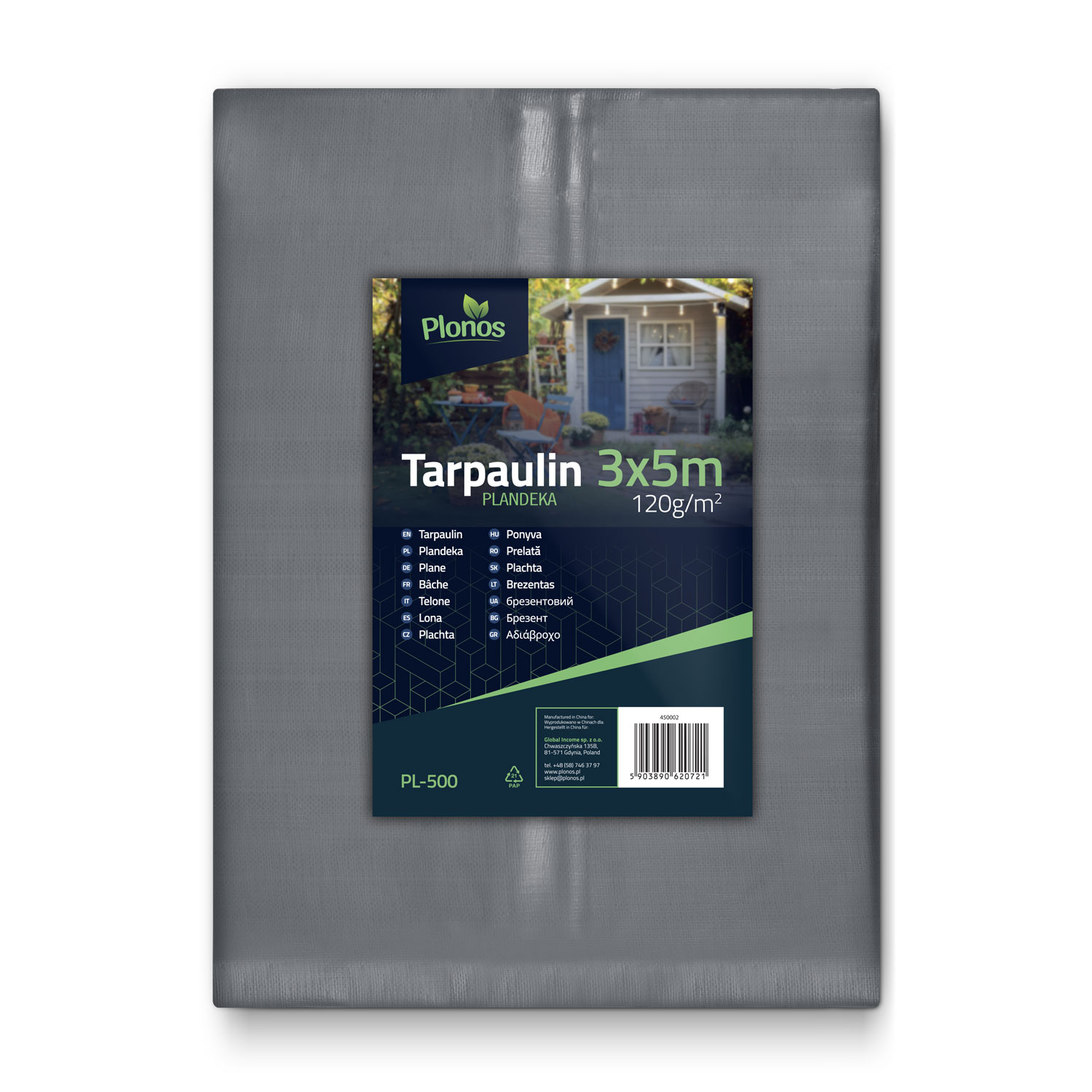 Presenning 300 x 500 cm 120 g/m2 õhuke PL-500 - Image 7