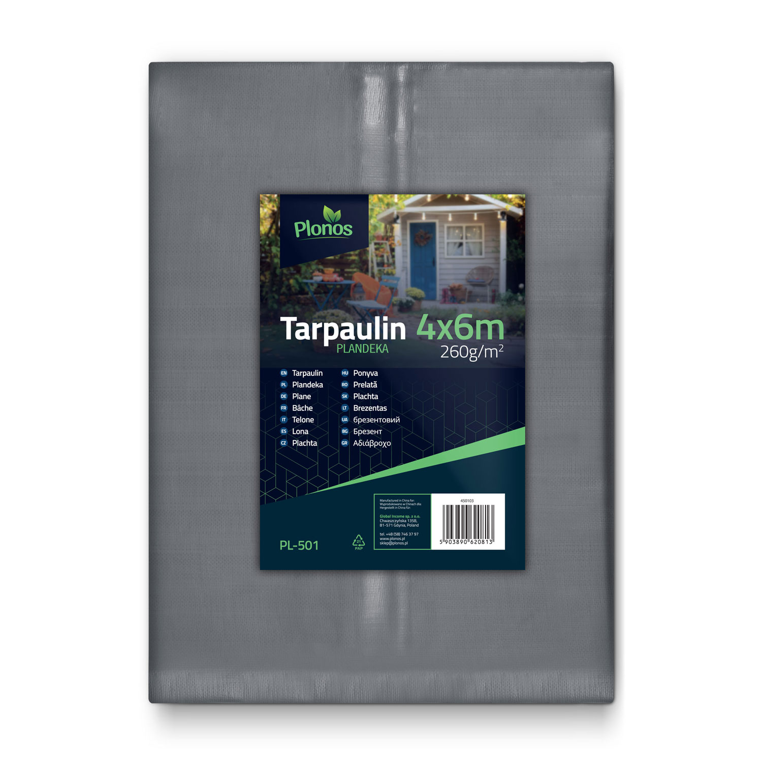 Presenning 600 x 400 cm 260 g/m2 õhuke PL-501 - Image 7