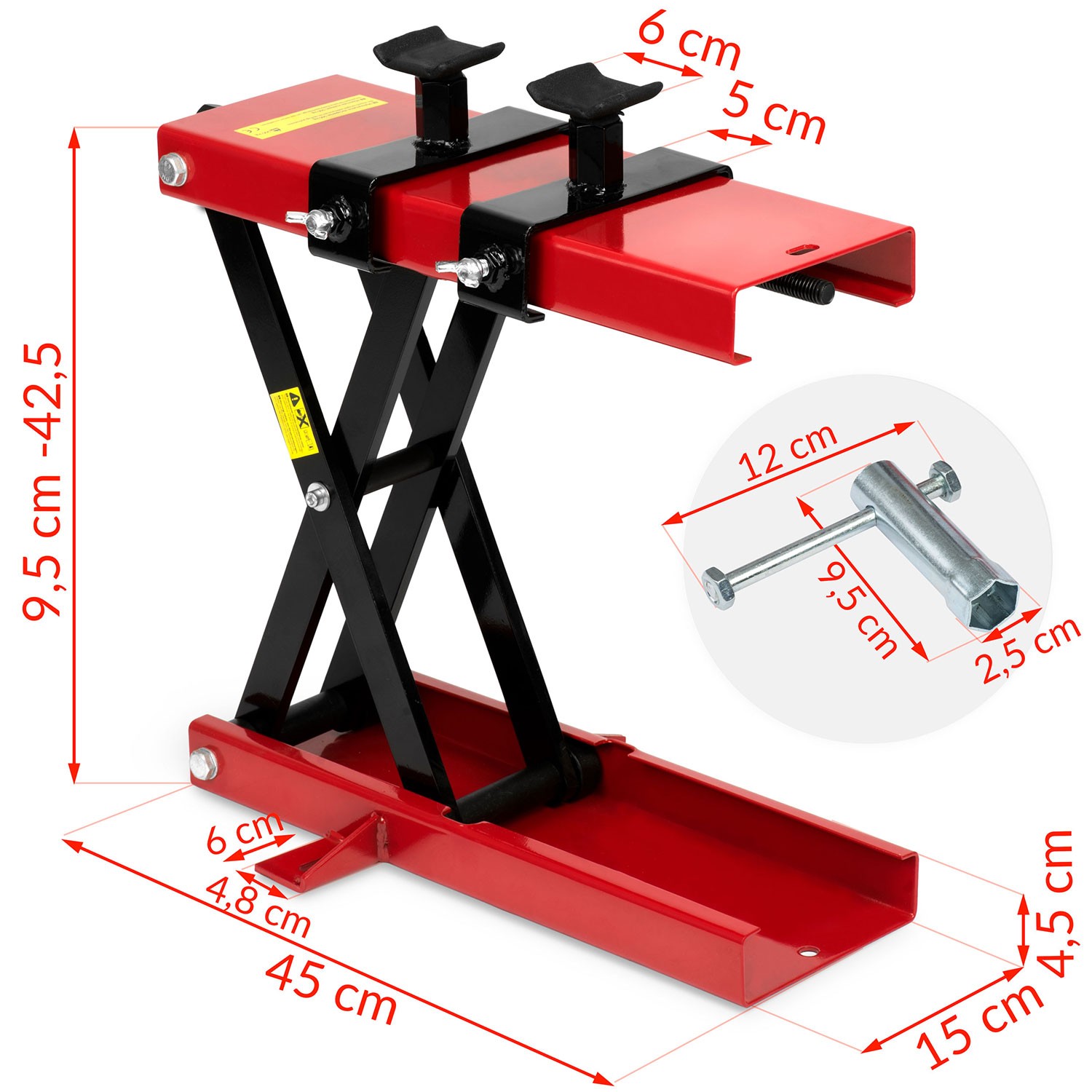 MP1 mootorratta tõstuk must ja punane - Image 7