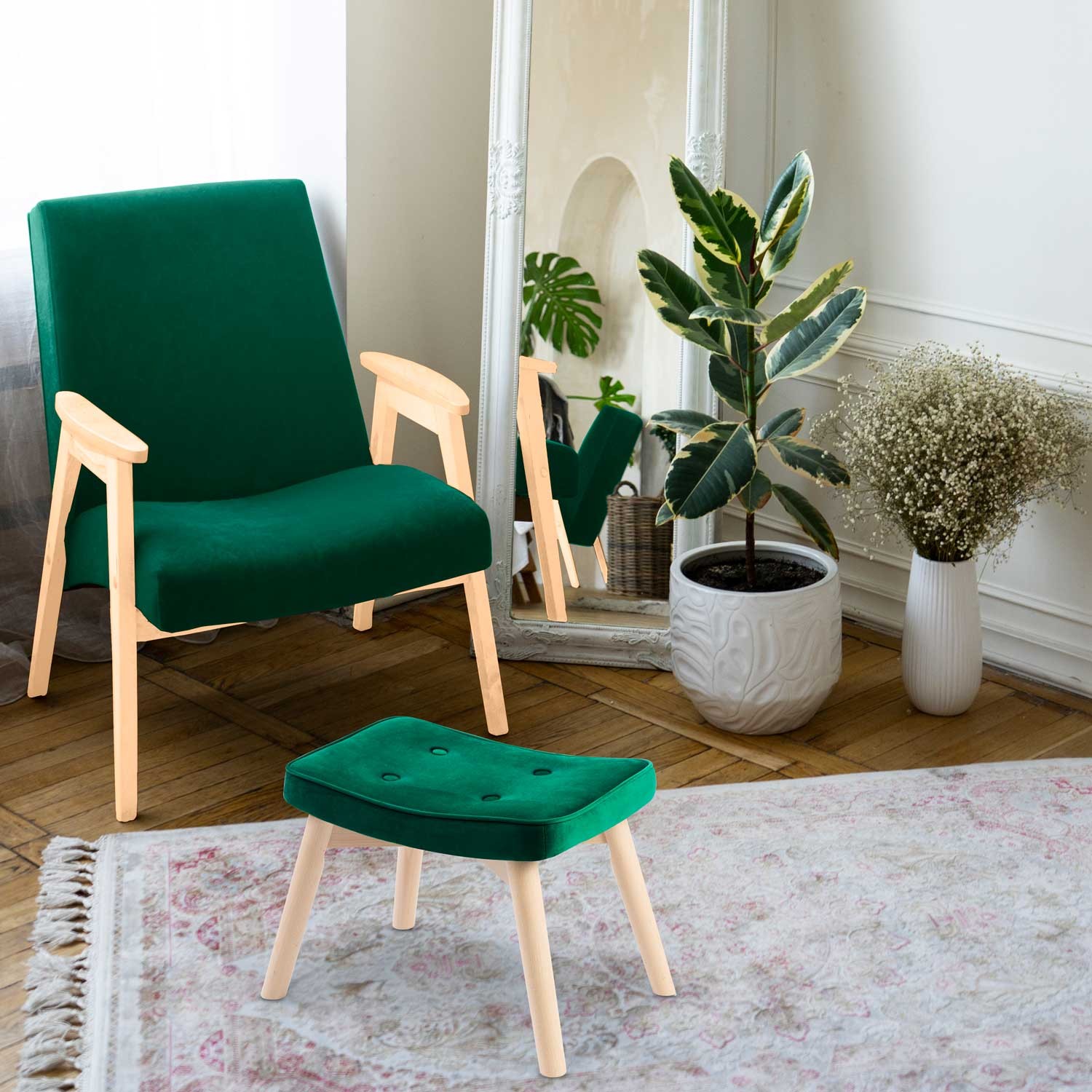 Jalapink Norse Sofotel tugitoolile, tumeroheline - Image 5