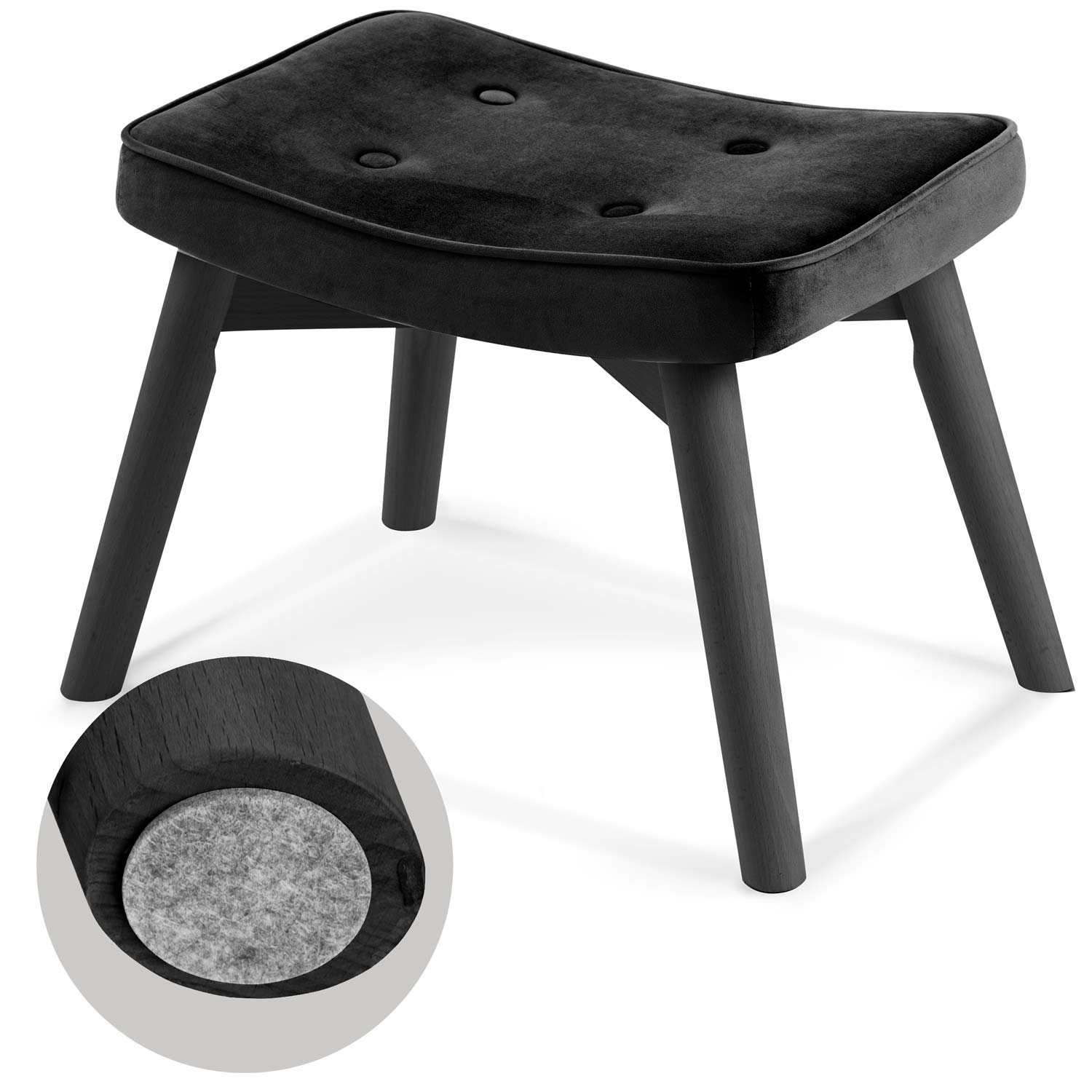 Jalapink Norse Sofotel tugitoolile, must - Image 3