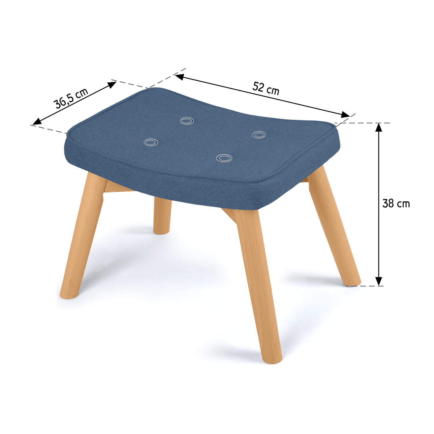 Jalapink Norse Sofotel tugitoolile, sinine - Image 6
