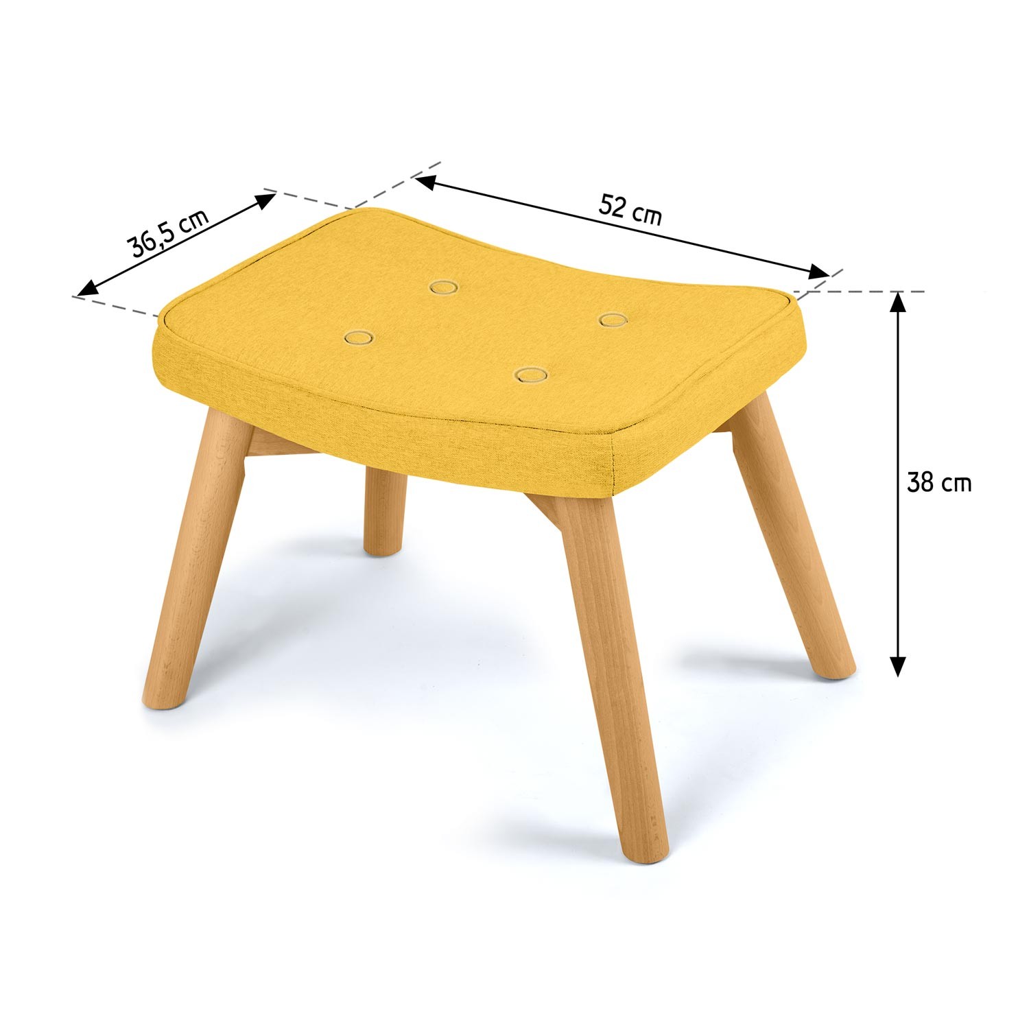 Jalapink Norse Sofotel tugitoolile, kollane - Image 6