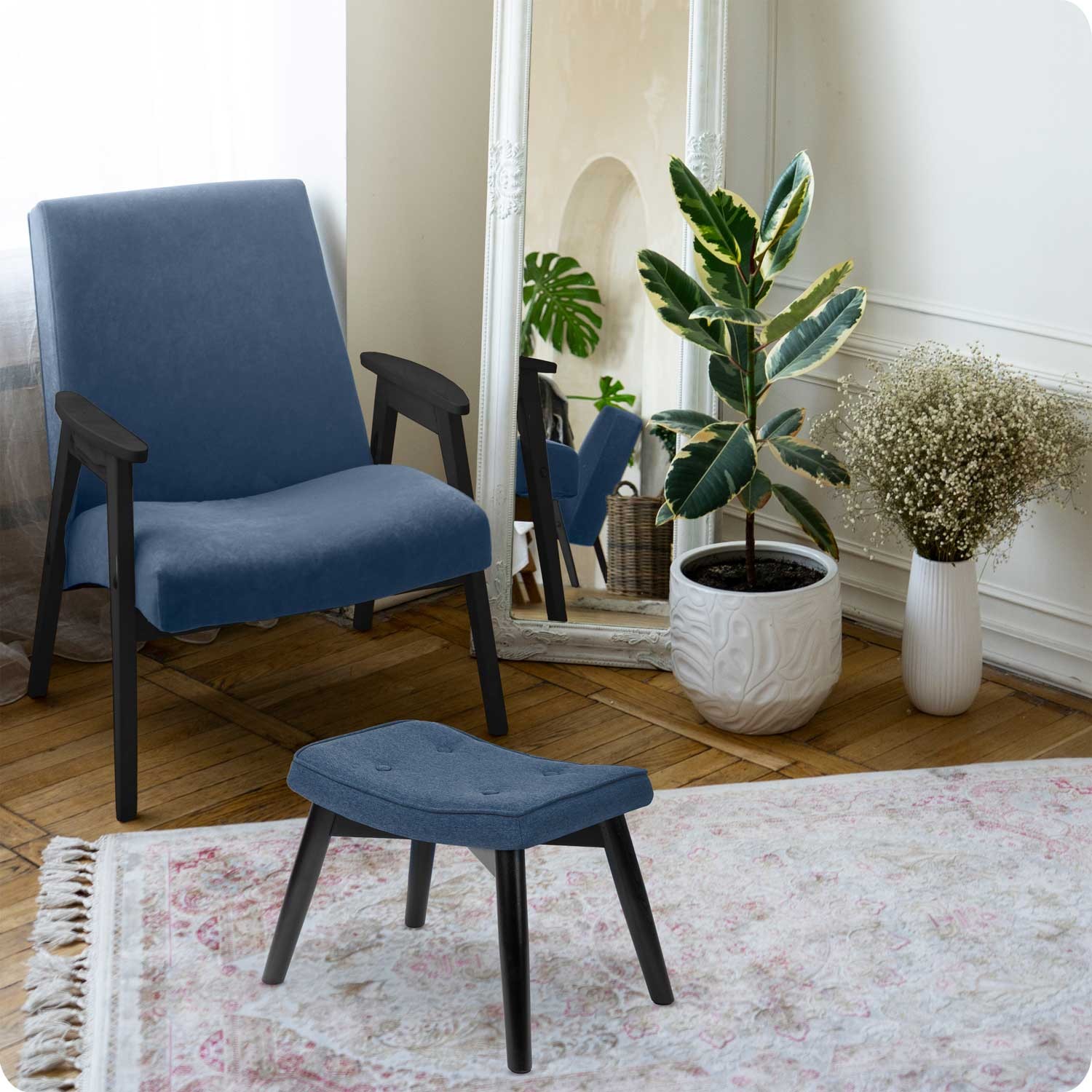 Jalapink Norse diivanile, tumesinine - Image 5