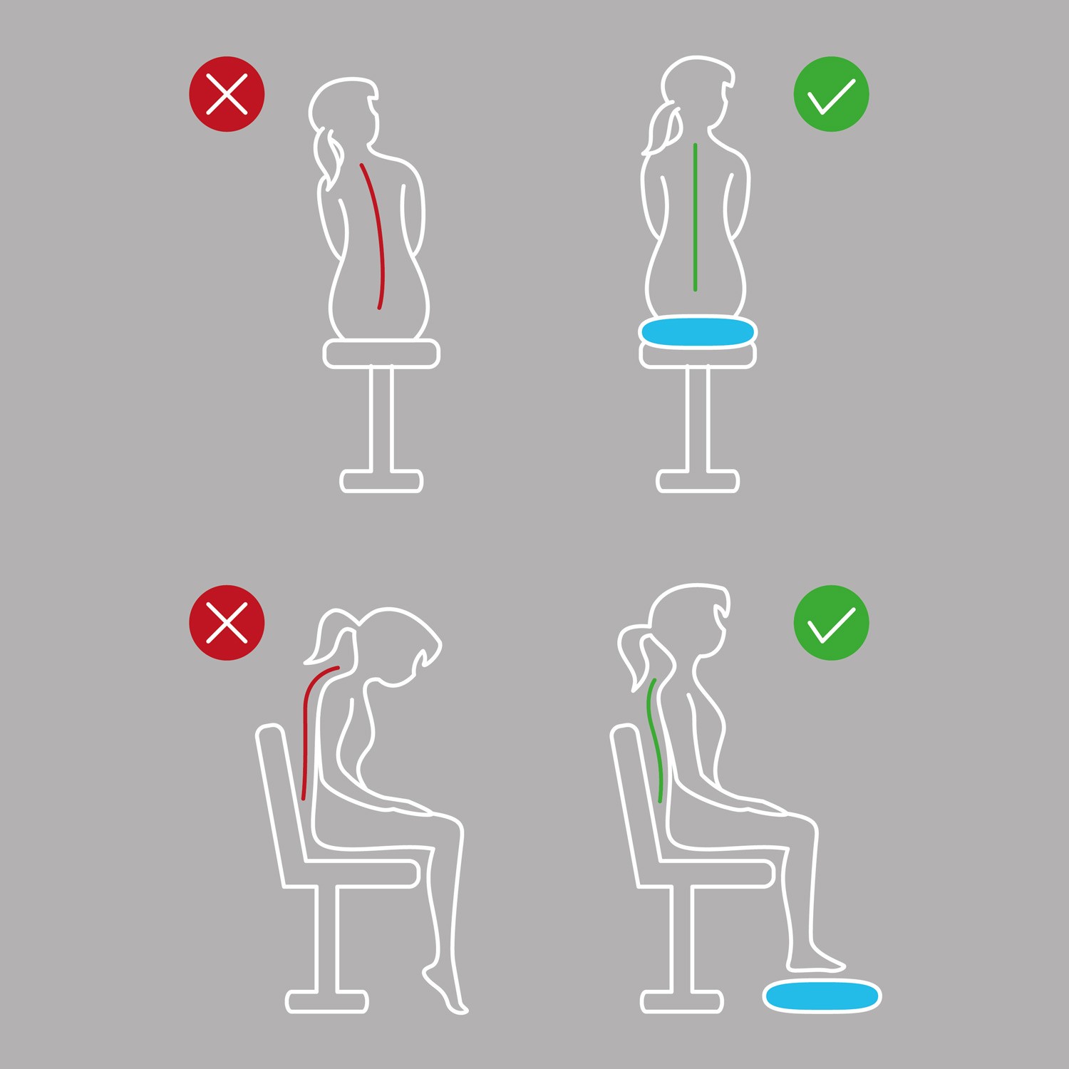 Sensoorne treeningpadi 33 cm NS-958 sinine - Image 8