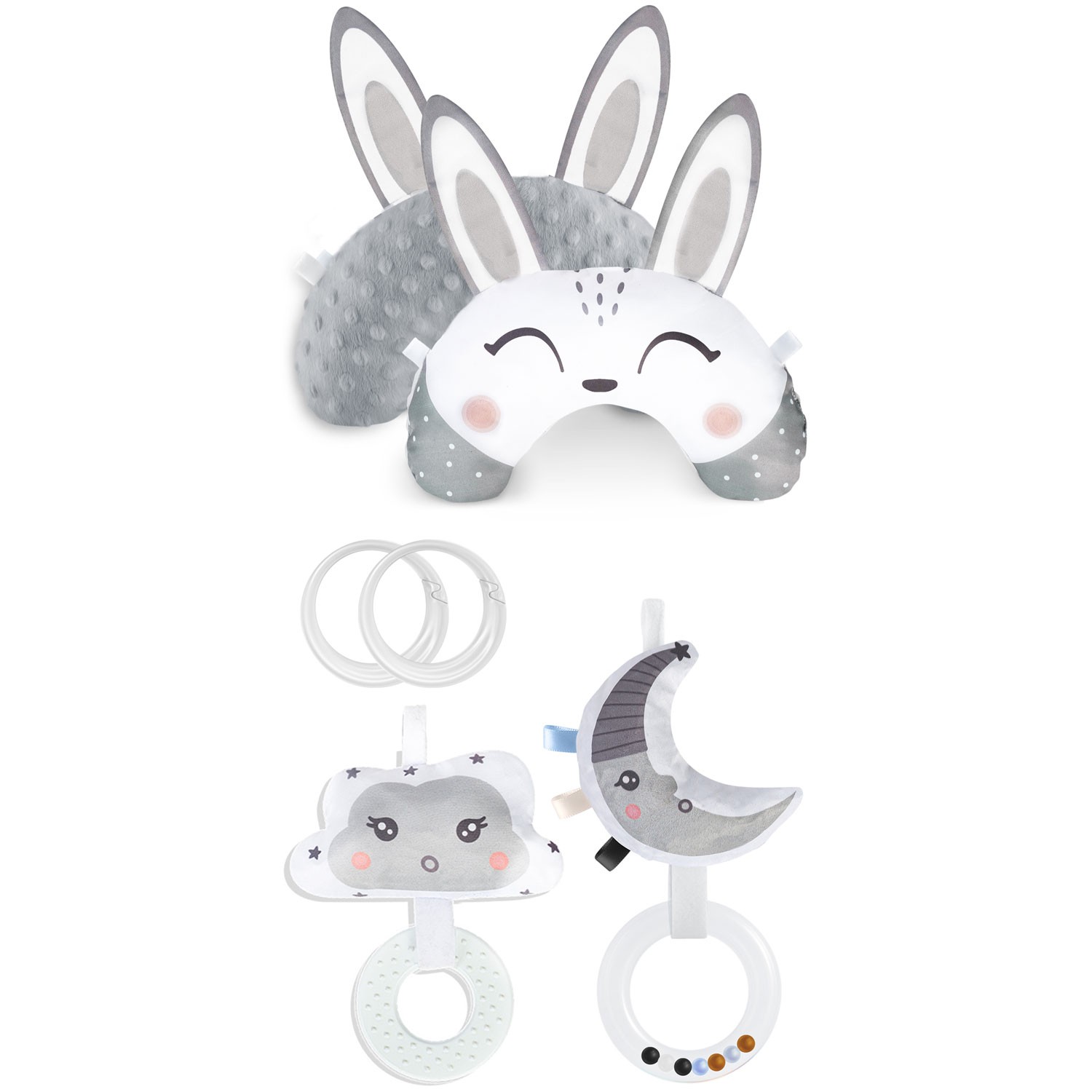 Nukido mattide jaoks mõeldud kõristi ja närimisrõngaga padi - Image 2