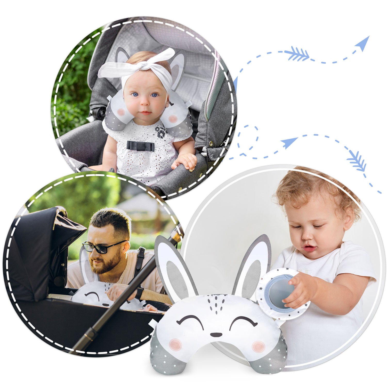 Nukido mattide jaoks mõeldud kõristi ja närimisrõngaga padi - Image 3