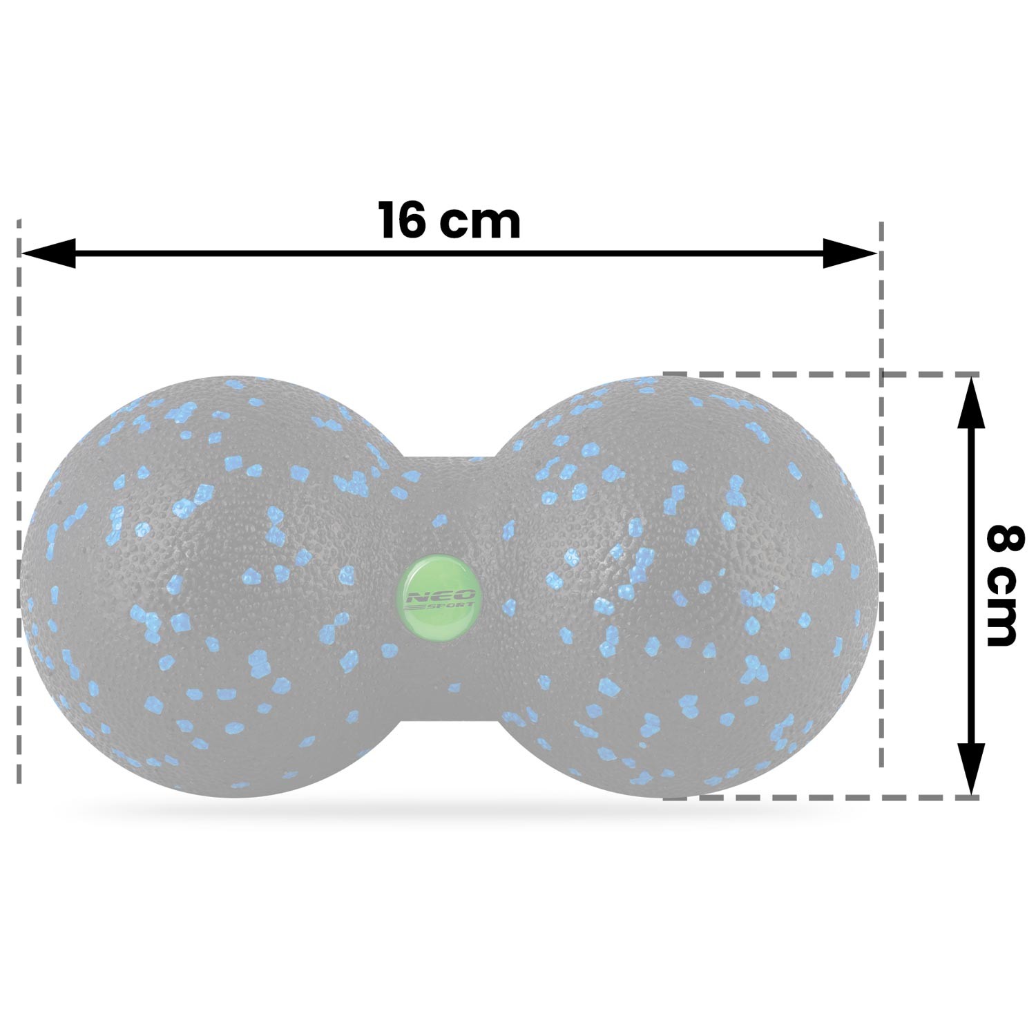 Topeltmassaaži- ja fitnesspall NS-966 must ja sinine - Image 5
