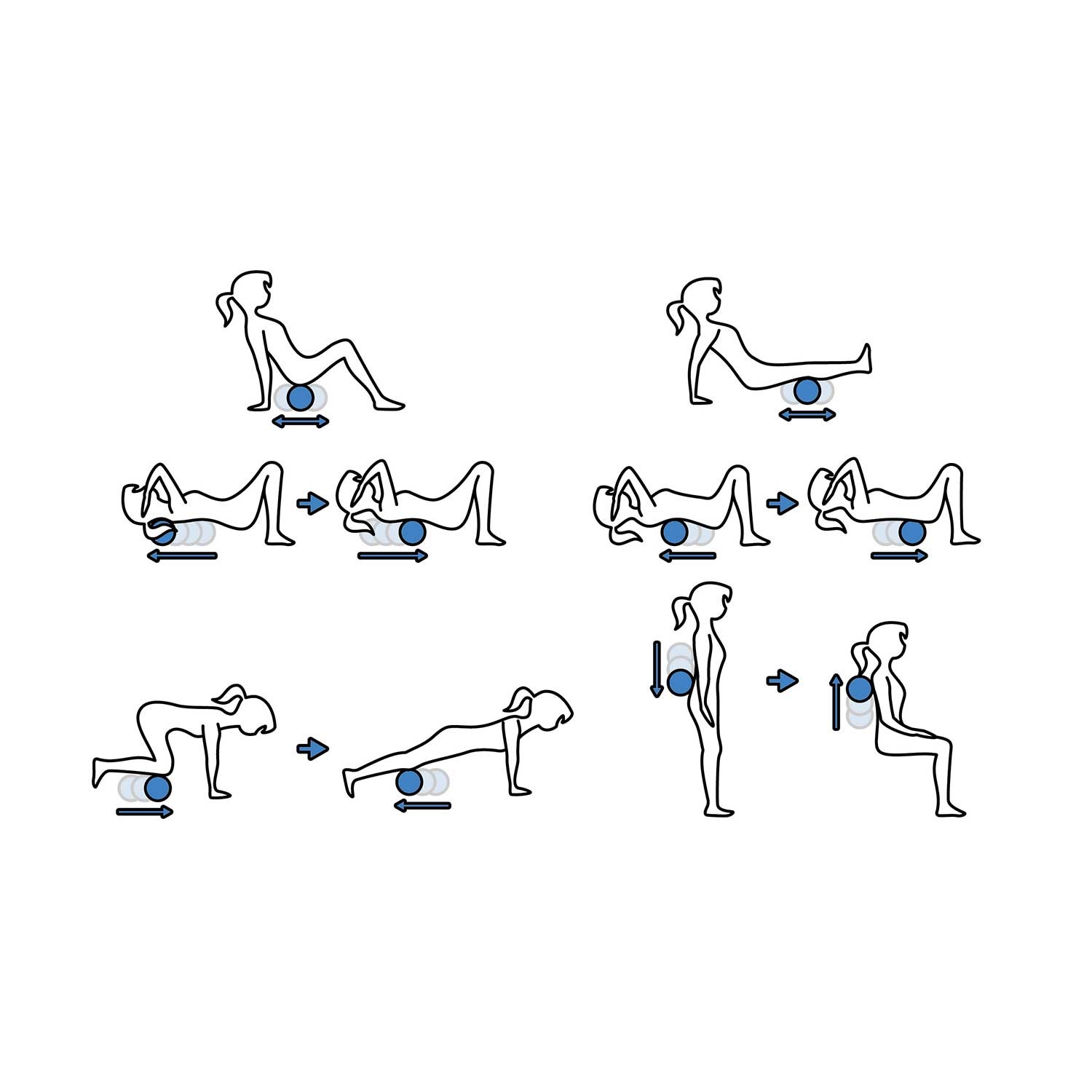 Topeltmassaaži- ja fitnesspall NS-966 must ja sinine - Image 6