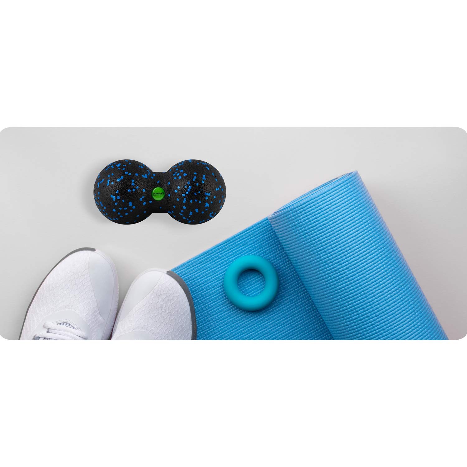 Topeltmassaaži- ja fitnesspall NS-966 must ja sinine - Image 10