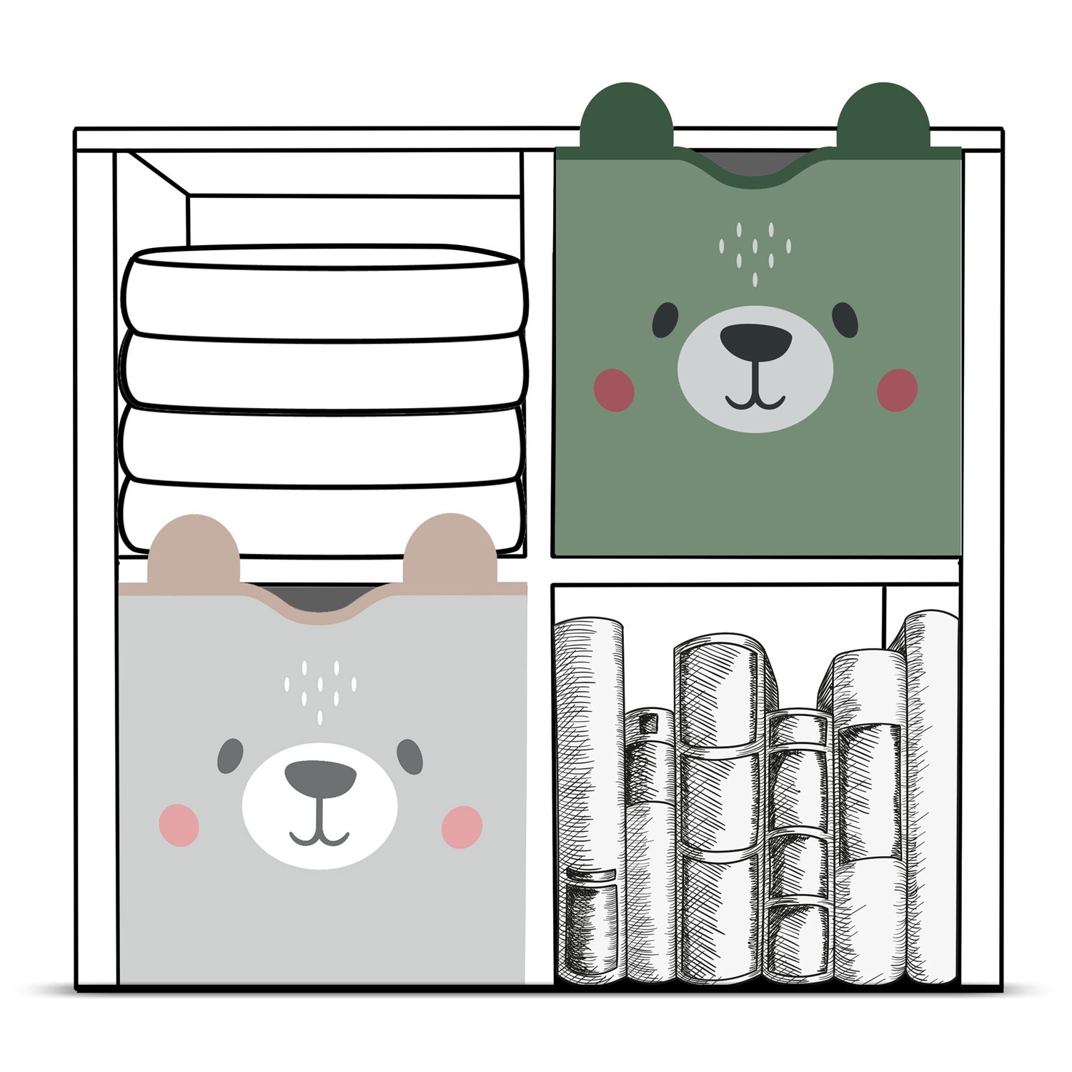 NK-408 Nukido mänguasjakast ja matt - hall - Image 6